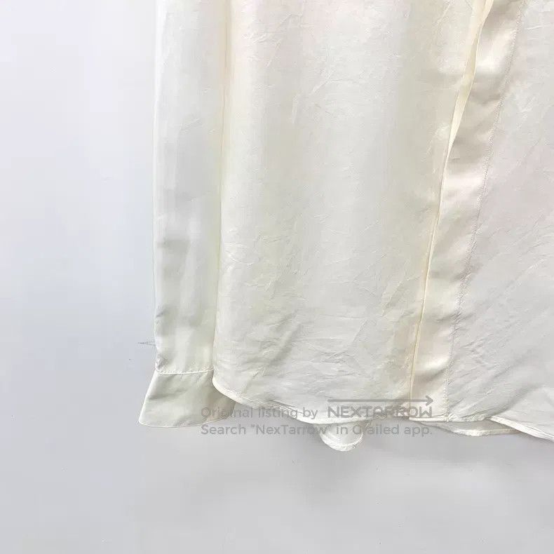 Dior Dior Size 37 White old flower stitching silk long-sleeved s Size US XXS / EU 40 - 4 Thumbnail