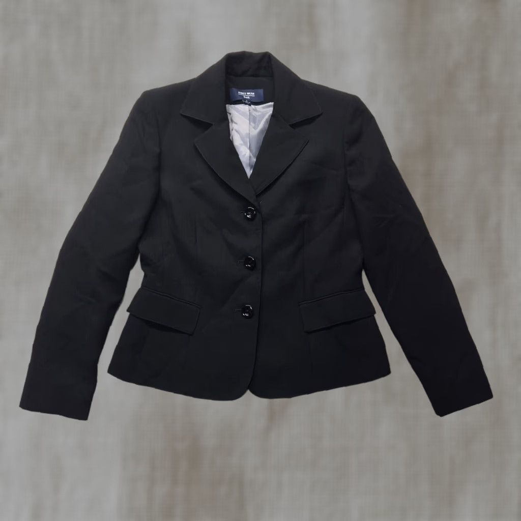 Vintage VINTAGE Jones Wear Blazer Shirt Adult Women Black Regular Size 6 Single-Breasted Stretch Jacket Women Black 6 Size M / US 6-8 / IT 42-44 - 1 Thumbnail