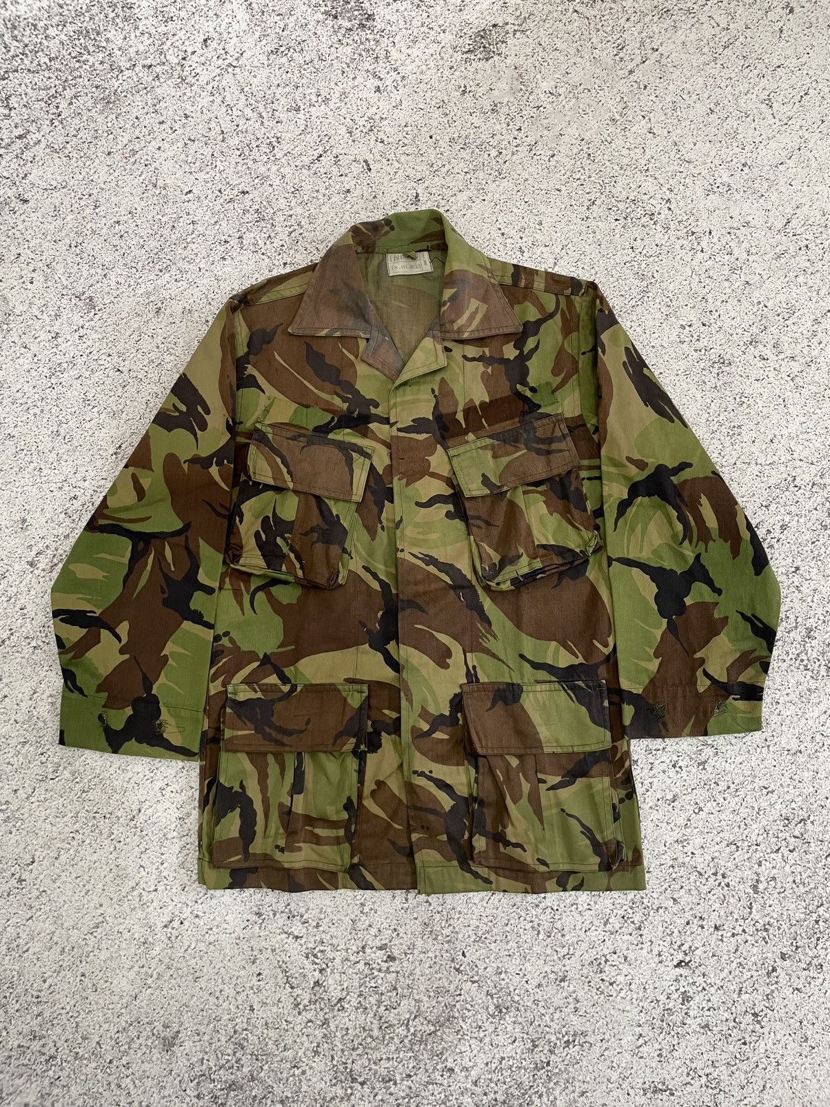 80s Sun Faded Woodland Camo Army BDU Jungle Jacket ABRI