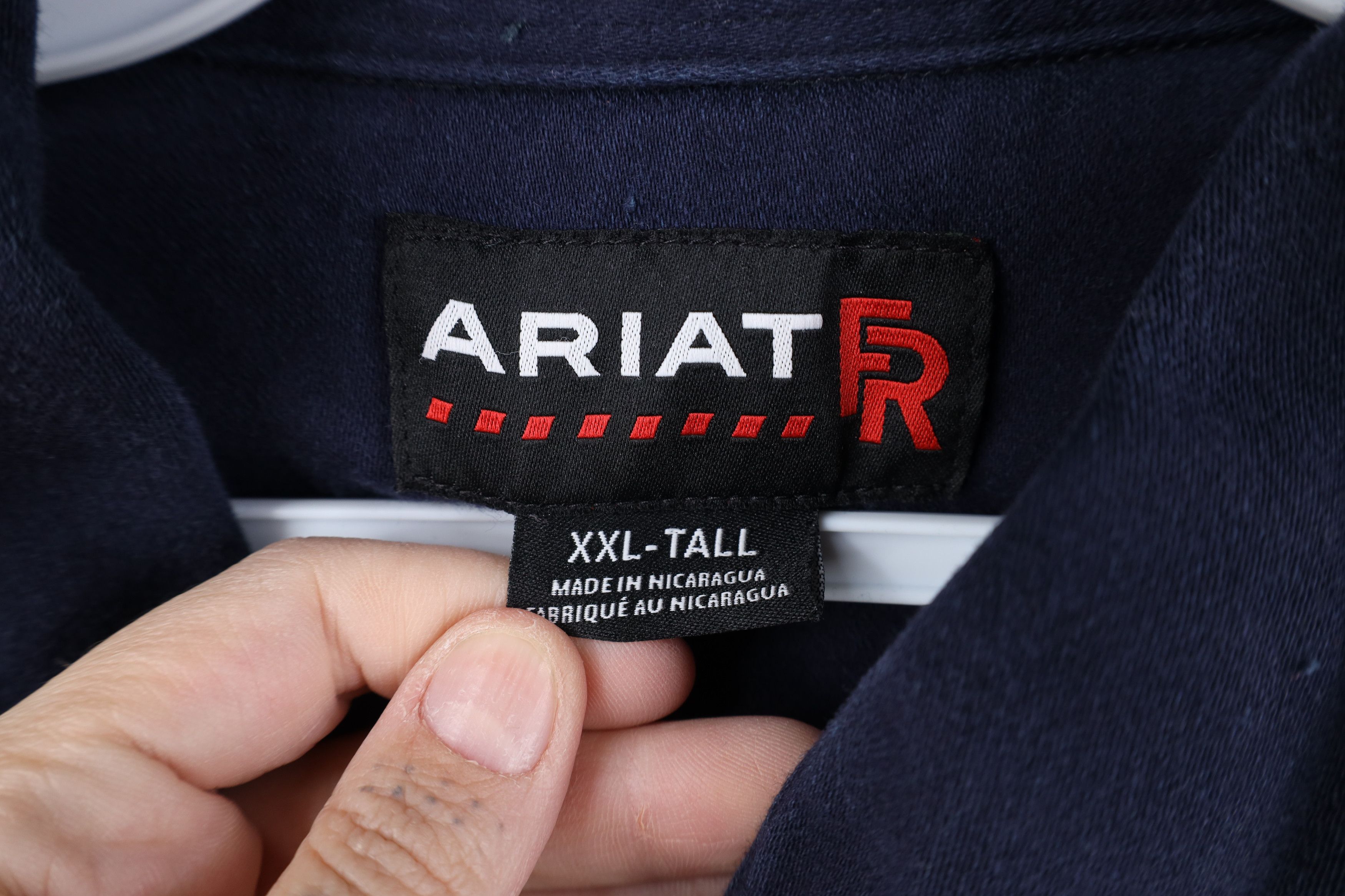 Ariat Ariat FR Fire Flame Resistant 2 Work Button Down Shirt Blue Size US XXL / EU 58 / 5 - 9 Thumbnail