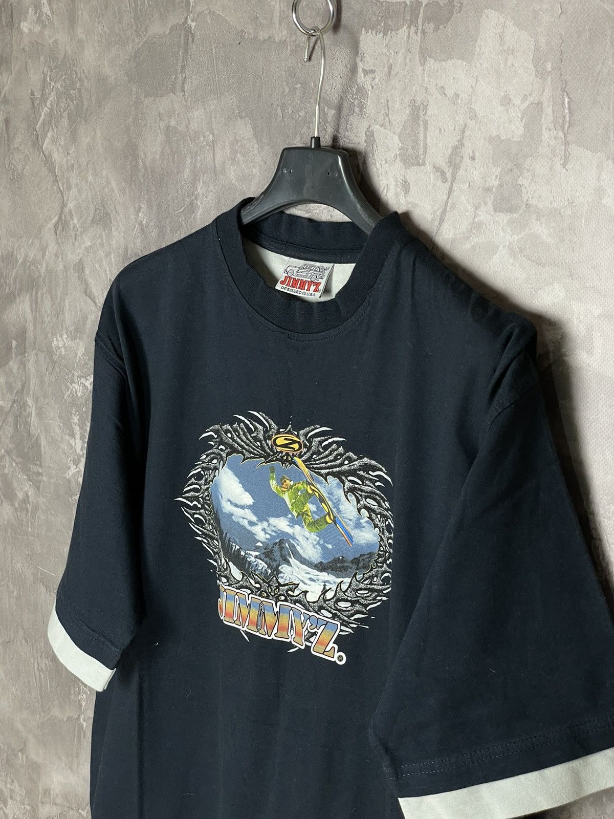 Vintage VTG 1980’s Jimmy Z Printed Splatter Graphic T-Shirt Size US L / EU 52-54 / 3 - 7 Thumbnail