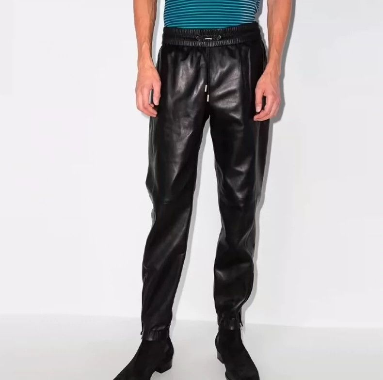 Saint Laurent Paris Saint Laurent Paris Lambskin sweatpants-2506 Size US 32 / EU 48 - 9 Thumbnail