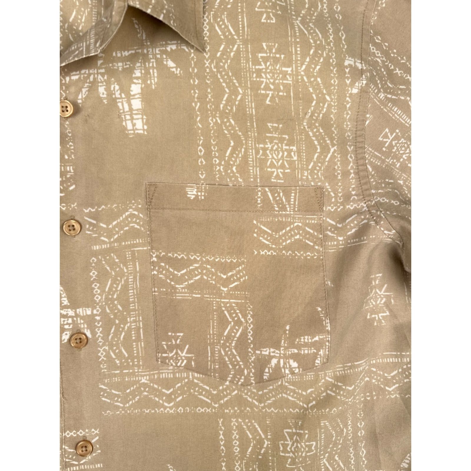 Vintage Scandia Woods Shirt Men Large Beige Palm Tree Button Up 100% Polyester Hawaiian Size US XXL / EU 58 / 5 - 6 Thumbnail