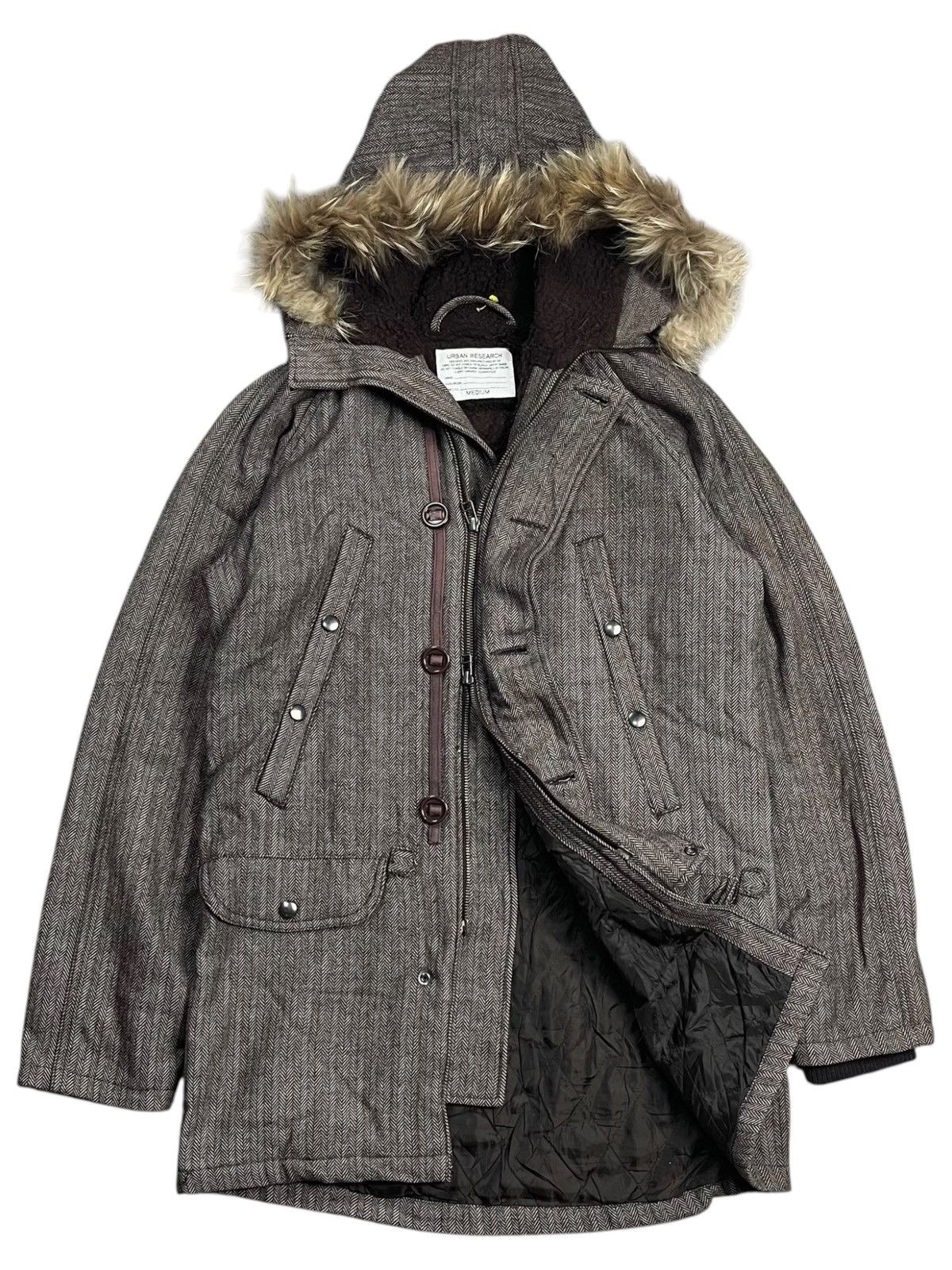 URBAN RESEARCH DOORS 2000s Urban Research - Fur Hoodie Apocalypse Jacket Size US M / EU 48-50 / 2 - 7 Thumbnail