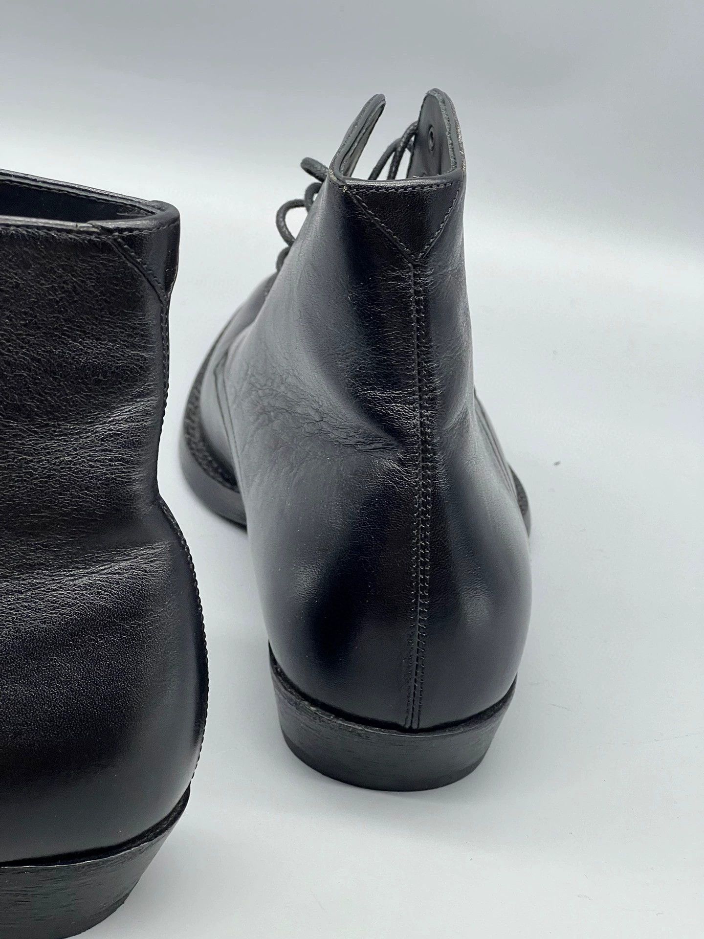 Yves Saint Laurent black leather lace-up ankle boots for men Size US 7 / EU 40 - 4 Thumbnail