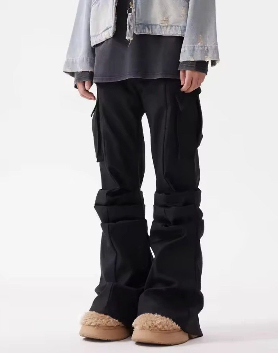Japanese Brand utility punk bootcut flared cleanfit pleated cargo pants Size US 28 / EU 44 - 1 Thumbnail