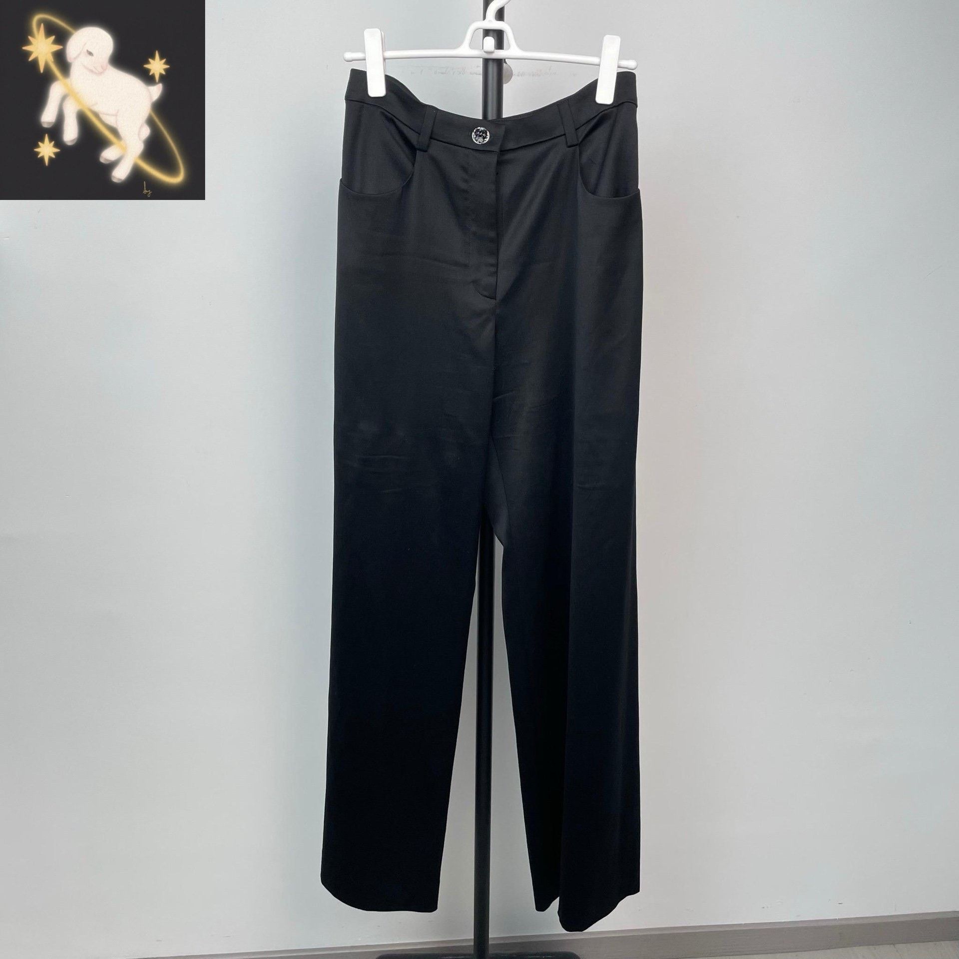 Chanel Chanel Wool Black Pants 25 Women Size 25" / US 0 / IT 36 - 1 Thumbnail