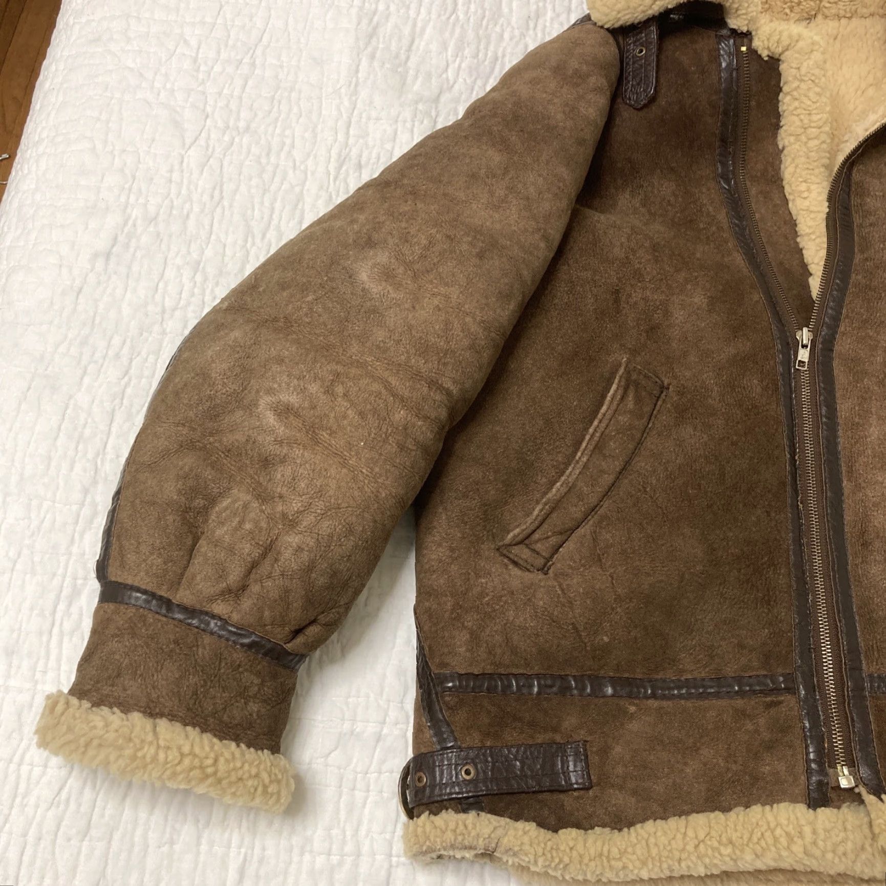 Vintage VINTAGE Adriana Bomber Jacket Men Brown Leather Full Zip 40 USA Size US XXS / EU 40 - 5 Thumbnail