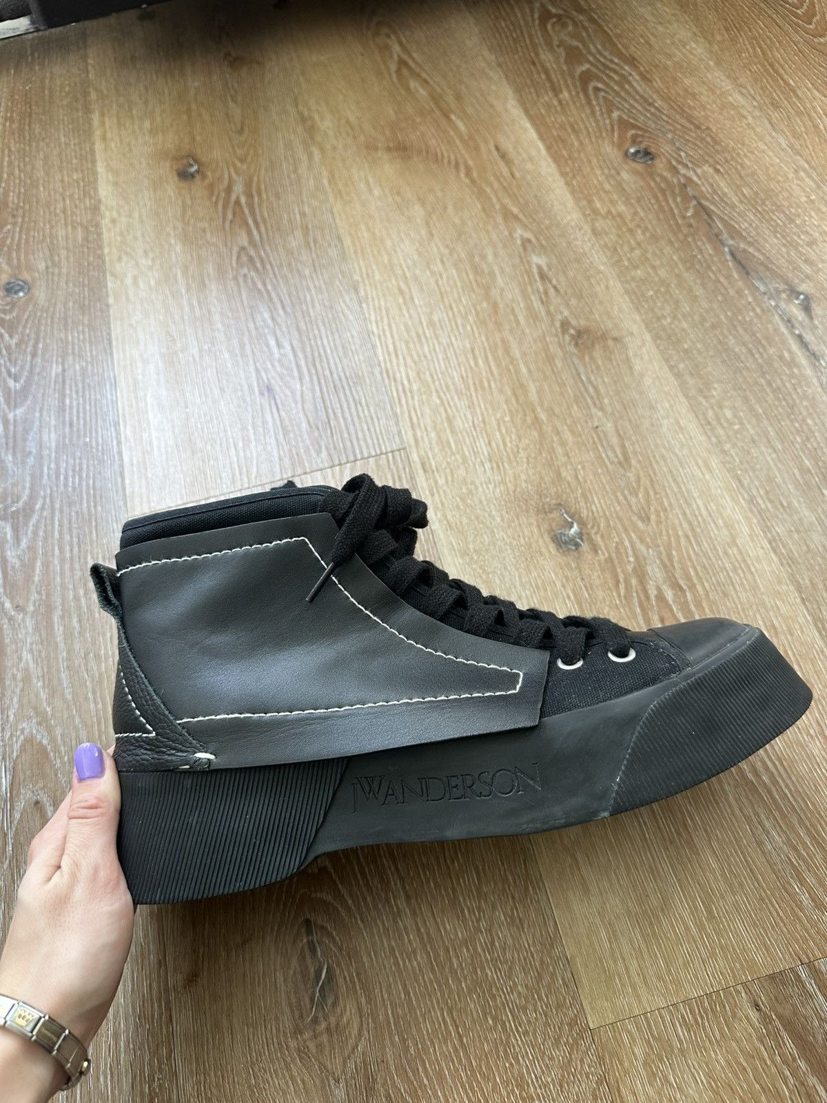 JW Anderson JW ANDERSON PANELLED HIGH-TOP SNEAKERS BOOTS IN BLACK US 9 Size US 9 / EU 42 - 6 Thumbnail