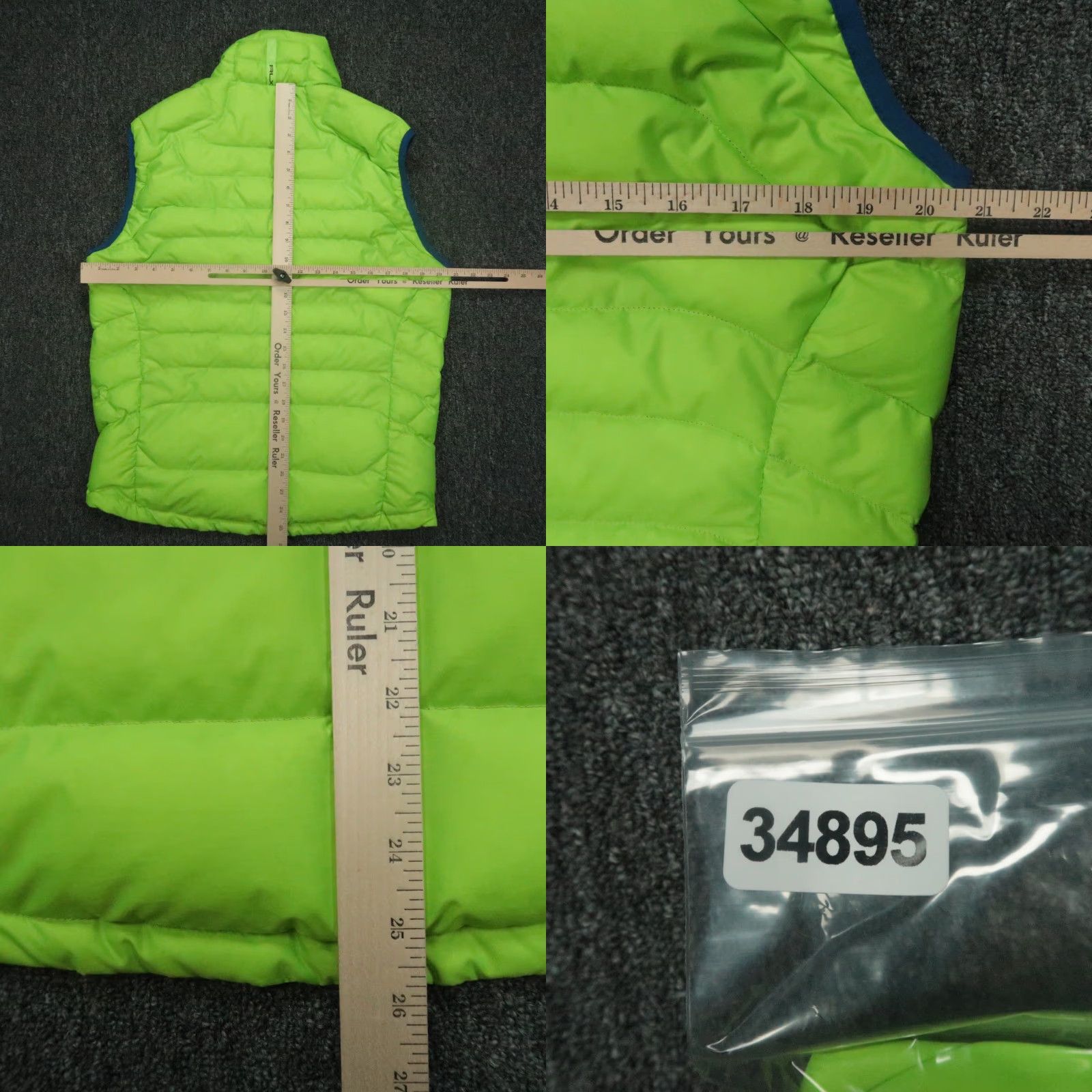 RLX Ralph Lauren RLX Ralph Lauren Vest Mens Medium Green Down Insulated Full Zip Pockets Puffer Size US M / EU 48-50 / 2 - 8 Thumbnail
