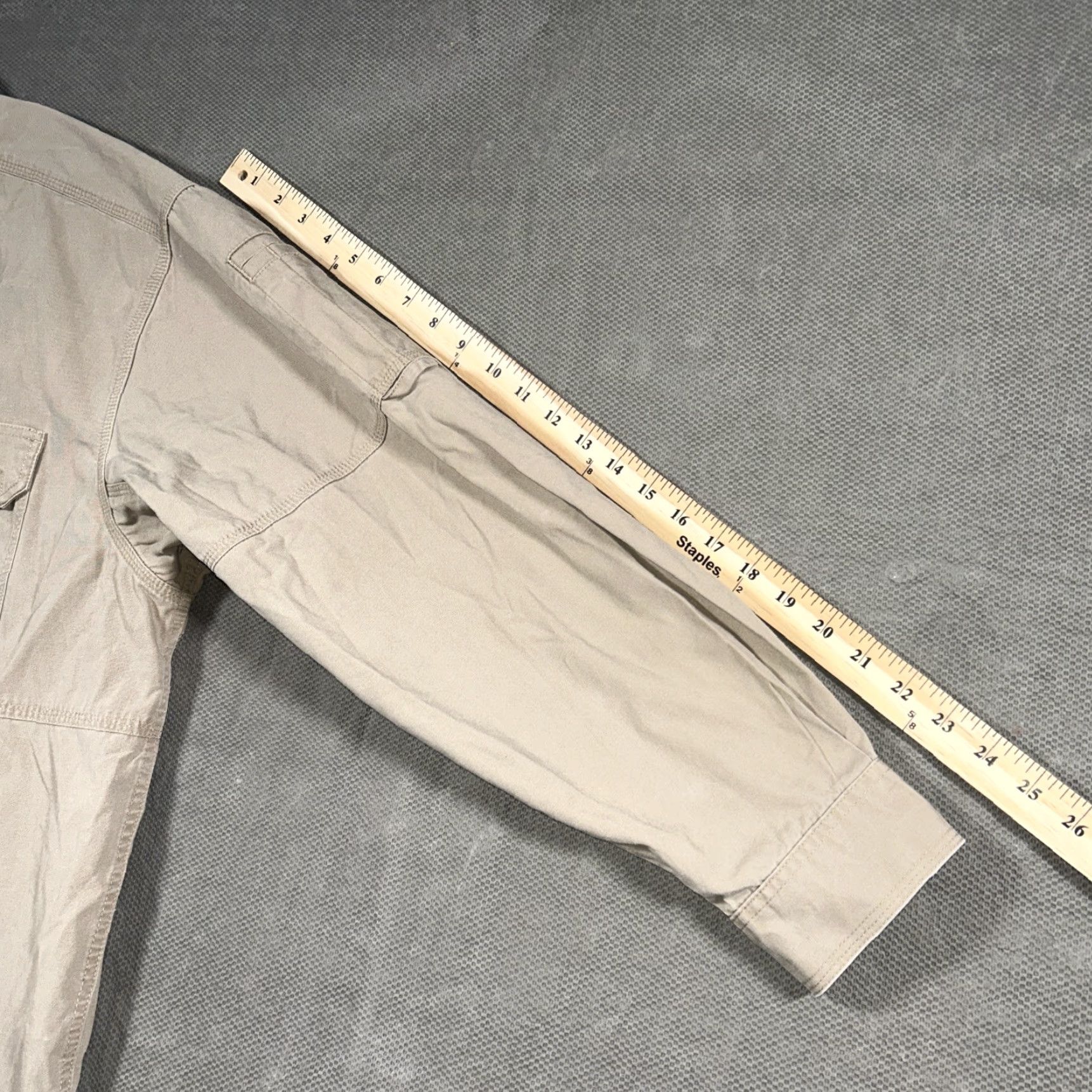 Vintage 5.11 Tactical Shirt Mens 2XL Tan Vented Long Sleeve Button Down Pockets Beige Eyelet? Size US XXL / EU 58 / 5 - 6 Thumbnail