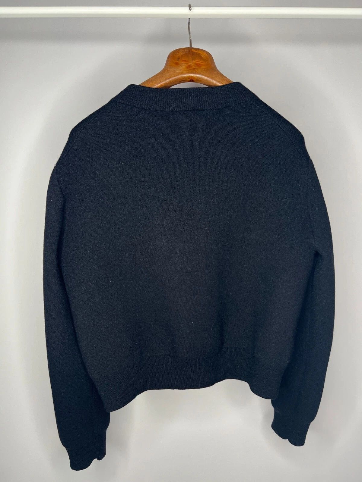 Acne Studios Acne Studios Olympia Black Merino Wool Agnora Bomber Jacket Size S / US 4 / IT 40 - 9 Thumbnail