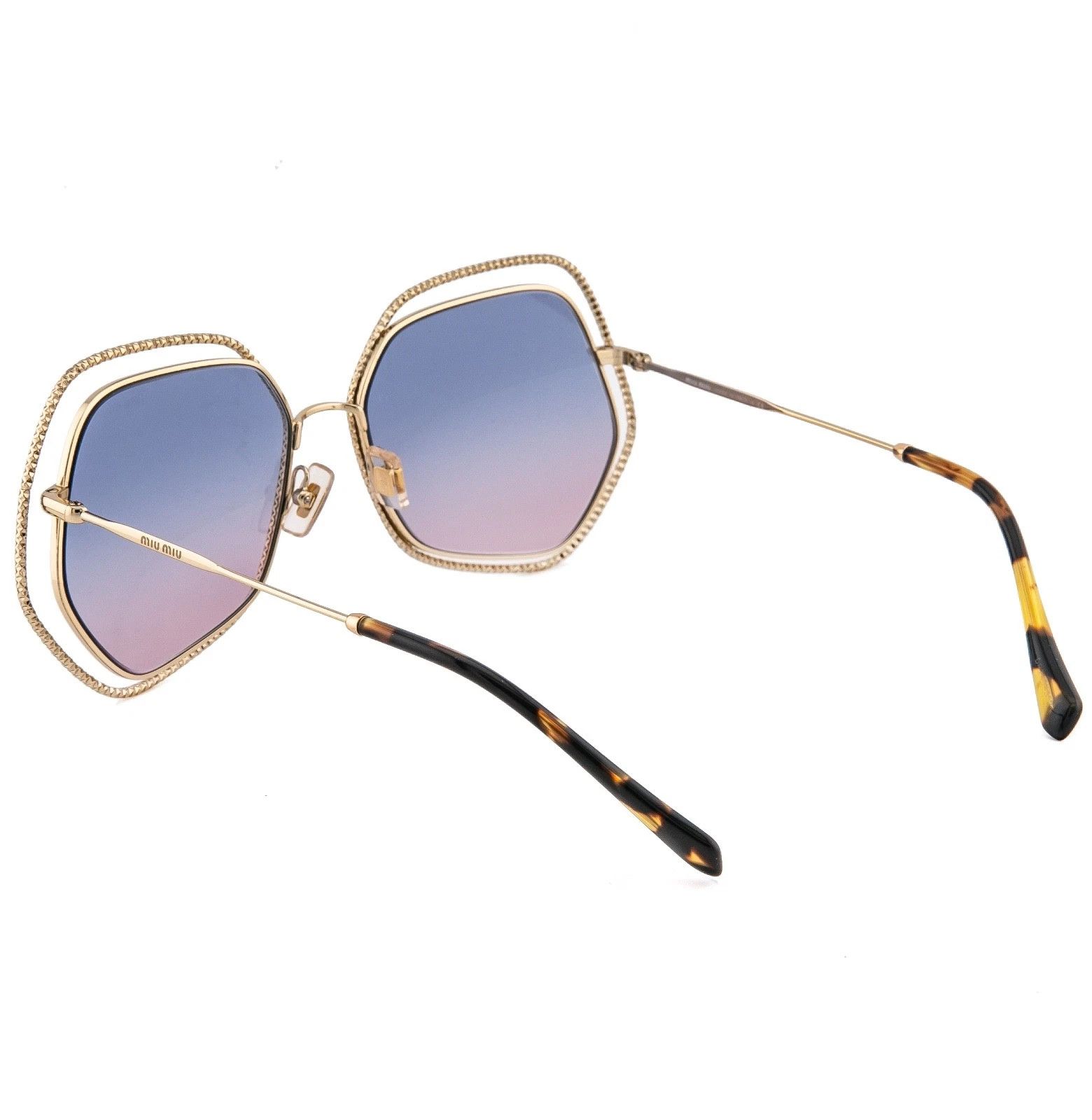 Miu Miu MIU MIU LA MONDAINE MU58VS Purple Gold Geometric 58V 58VS Size ONE SIZE - 3 Thumbnail