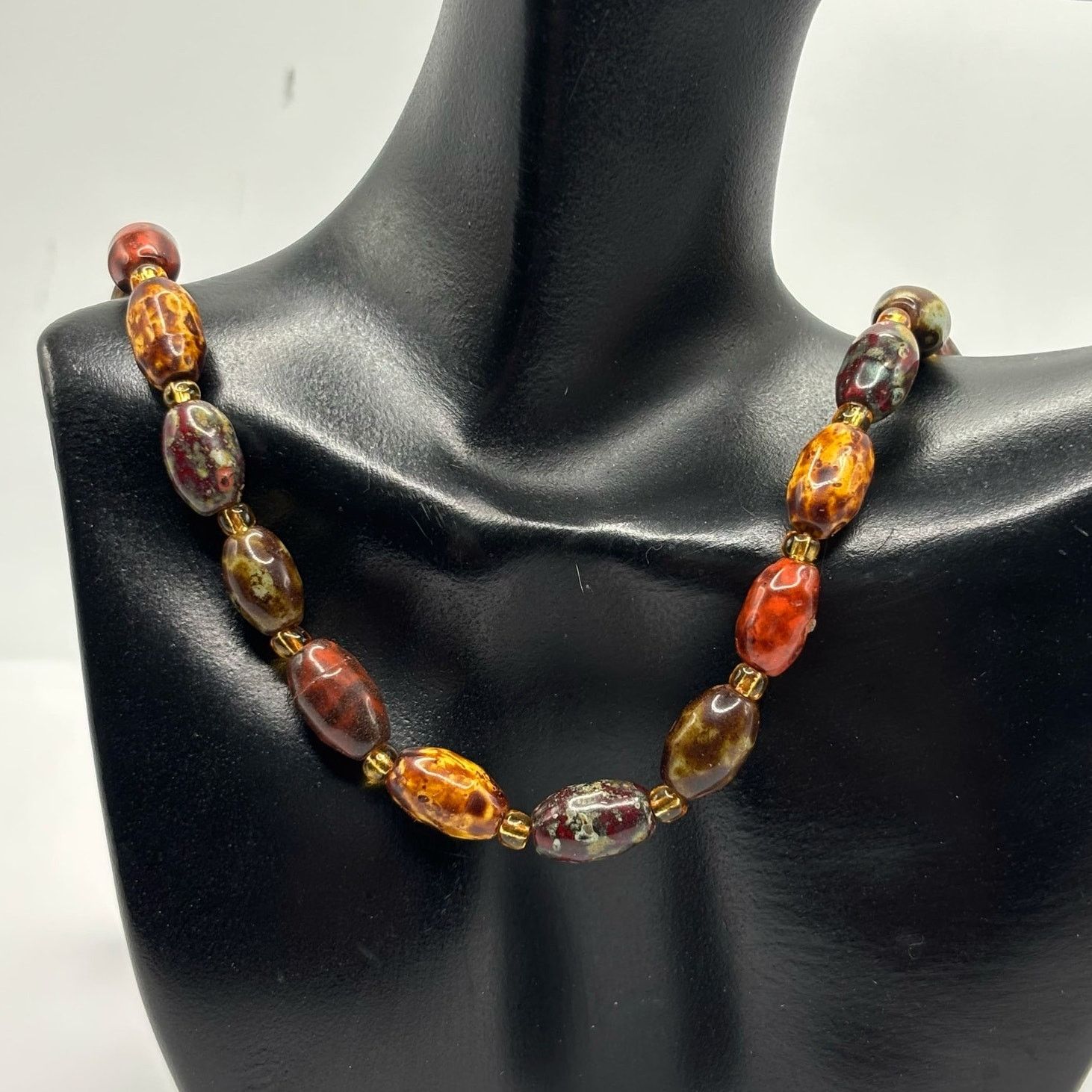 Other Vintage Brown Beaded Necklace Size ONE SIZE - 1 Thumbnail