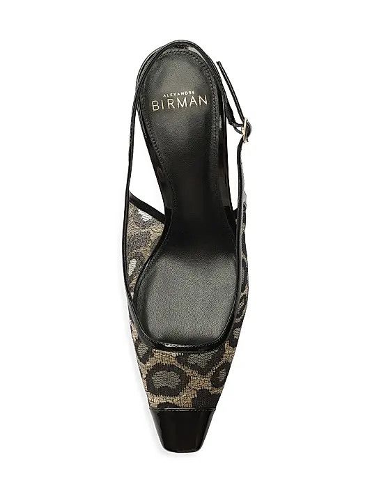Alexandre Birman os11x1225 Olivia 85MM Printed Slingback Pumps in Black Size US 7.5 / IT 37.5 - 8 Thumbnail