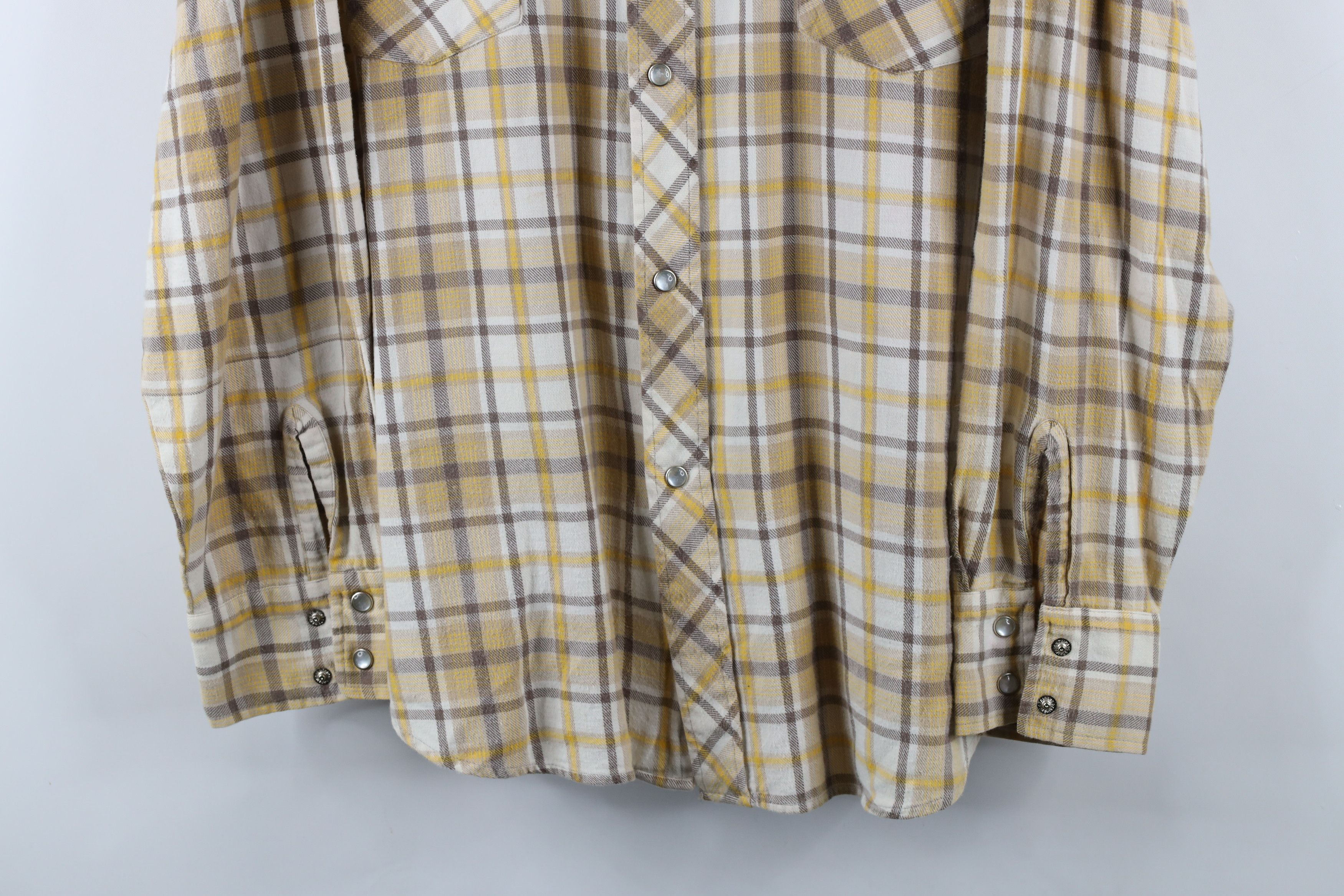 Vintage Vintage 70s Streetwear Rodeo Flannel Snap Button Shirt Plaid Size US XL / EU 56 / 4 - 3 Thumbnail