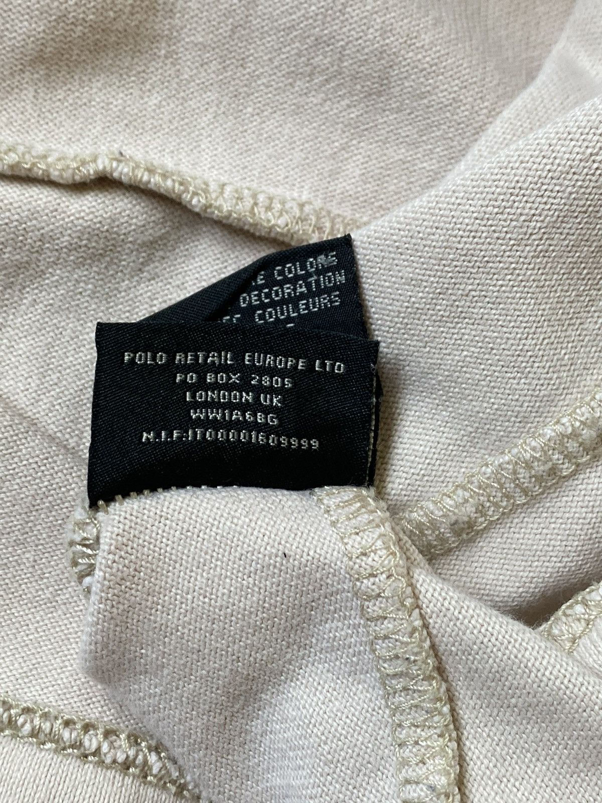 Polo Ralph Lauren Vintage Polo Jeans Co Ralph Lauren Rugby Beige Mens 2XL Size US XXL / EU 58 / 5 - 15 Thumbnail