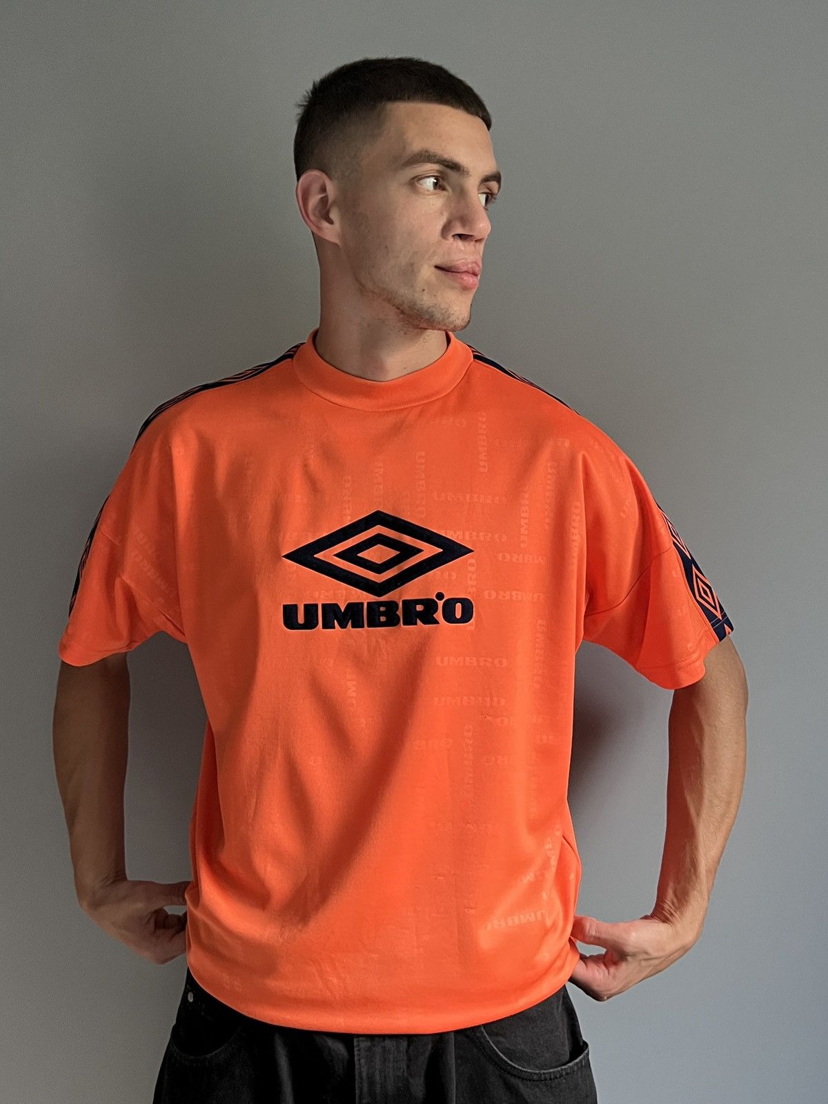 Other Vintage Umbro Lampass Big Logo Blokecore Soccer Jersey Size US S / EU 44-46 / 1 - 2 Thumbnail