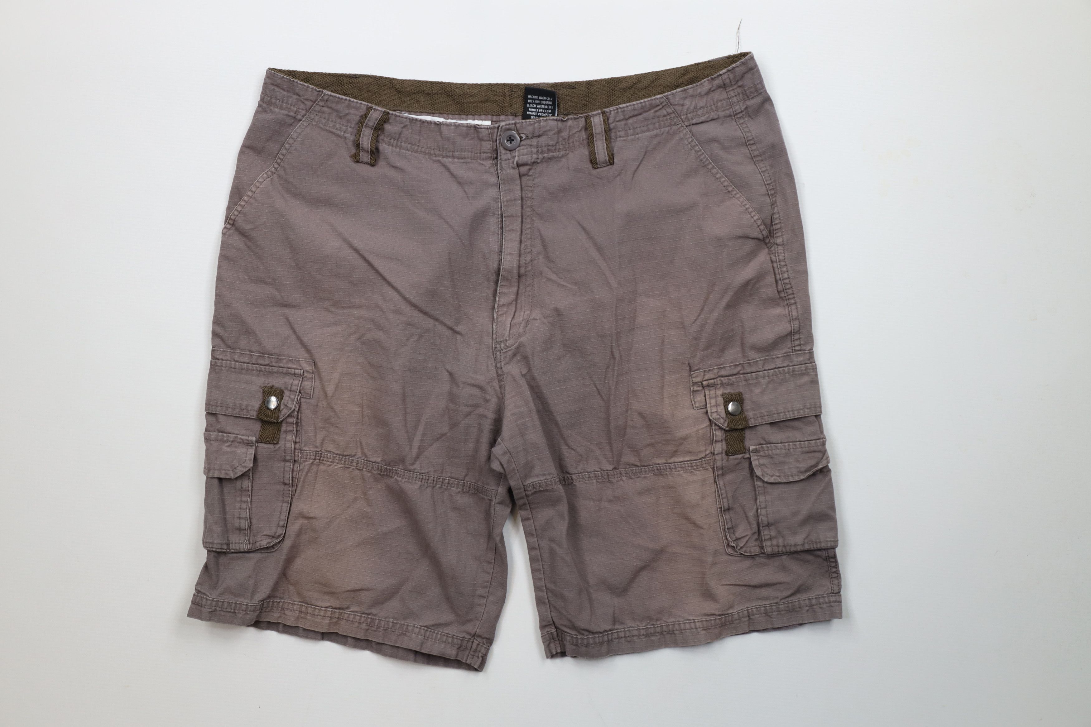 Vintage Vintage Y2K Streetwear Faded Ripstop Baggy Cargo Shorts Gray Size US 38 / EU 54 - 1 Thumbnail