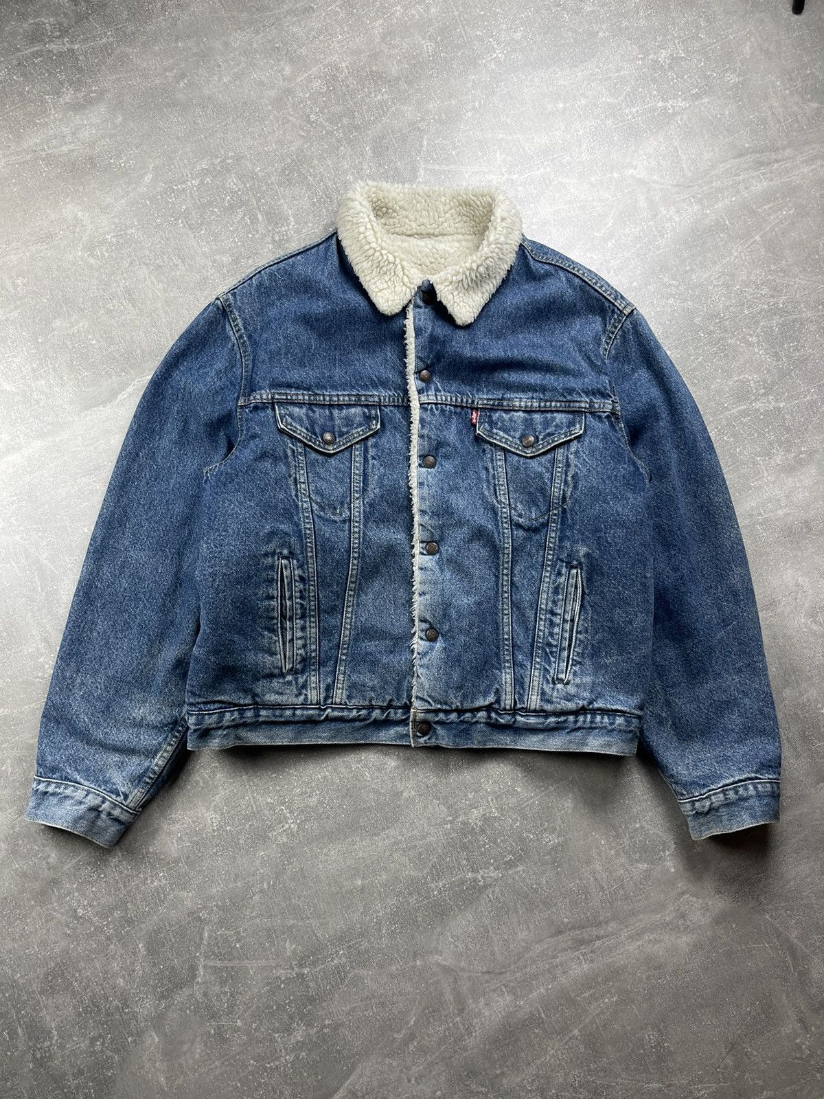 Levi's Levi’s Vintage USA Made Sherpa Trucker Denim Jacket Blue Size US L / EU 52-54 / 3 - 2 Thumbnail