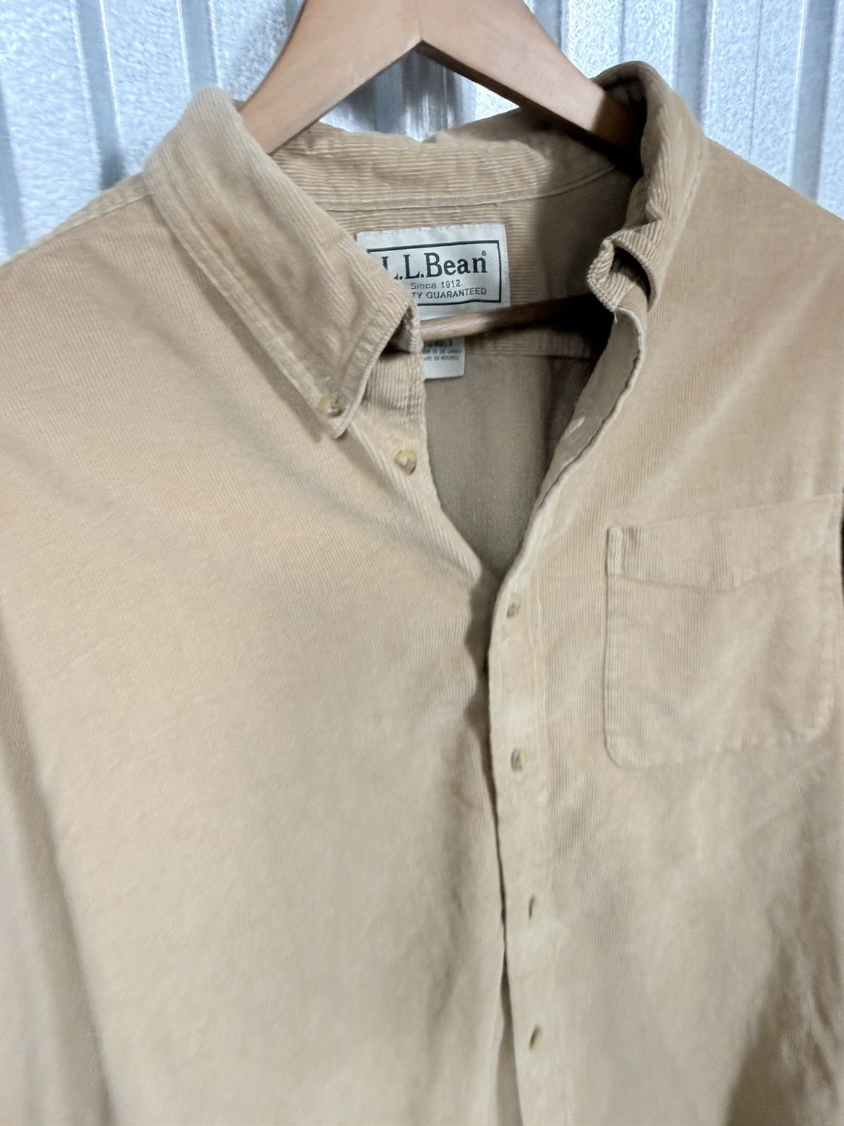 L.L. Bean 90s Vintage LL Bean corduroy Beige Button Up Western Shirt Size US L / EU 52-54 / 3 - 8 Thumbnail