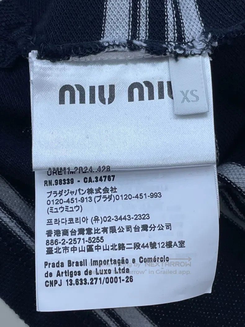 Miu Miu Miu Miu Size XS dark logo printed half-length pleated skirt Size XS / US 0-2 / IT 36-38 - 7 Thumbnail