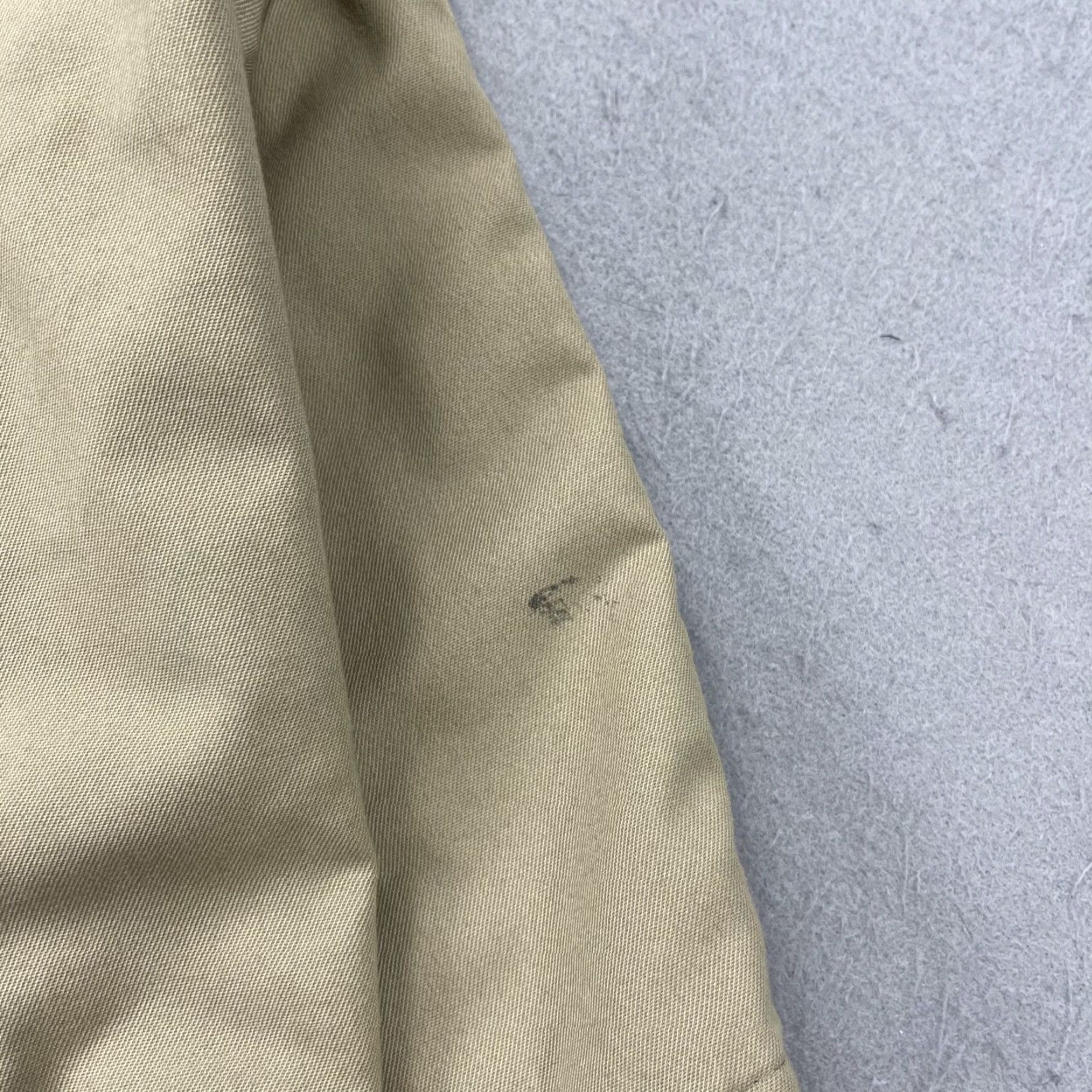 Sears VINTAGE Sears Jacket Mens L Beige Bomber Zip 70s Full Zip Zipper Cotton Blend Regular Coat Style Jeans? Size US L / EU 52-54 / 3 - 4 Thumbnail
