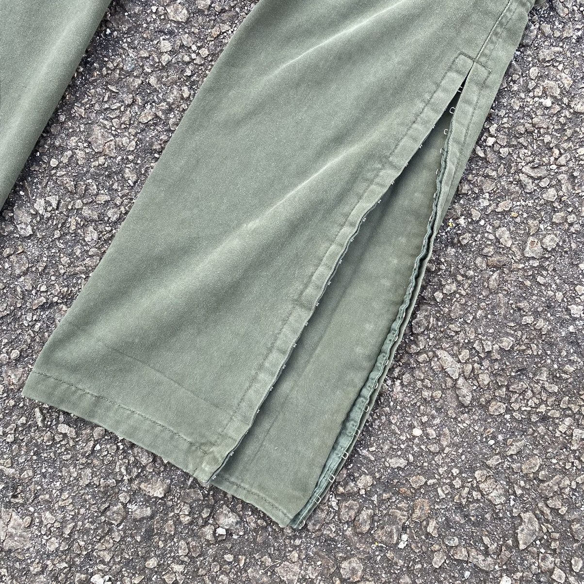 Hysteric Glamour Flare Cargo Pants Green Army Heaven and Earth Punk Bootcut Size US 29 - 5 Thumbnail