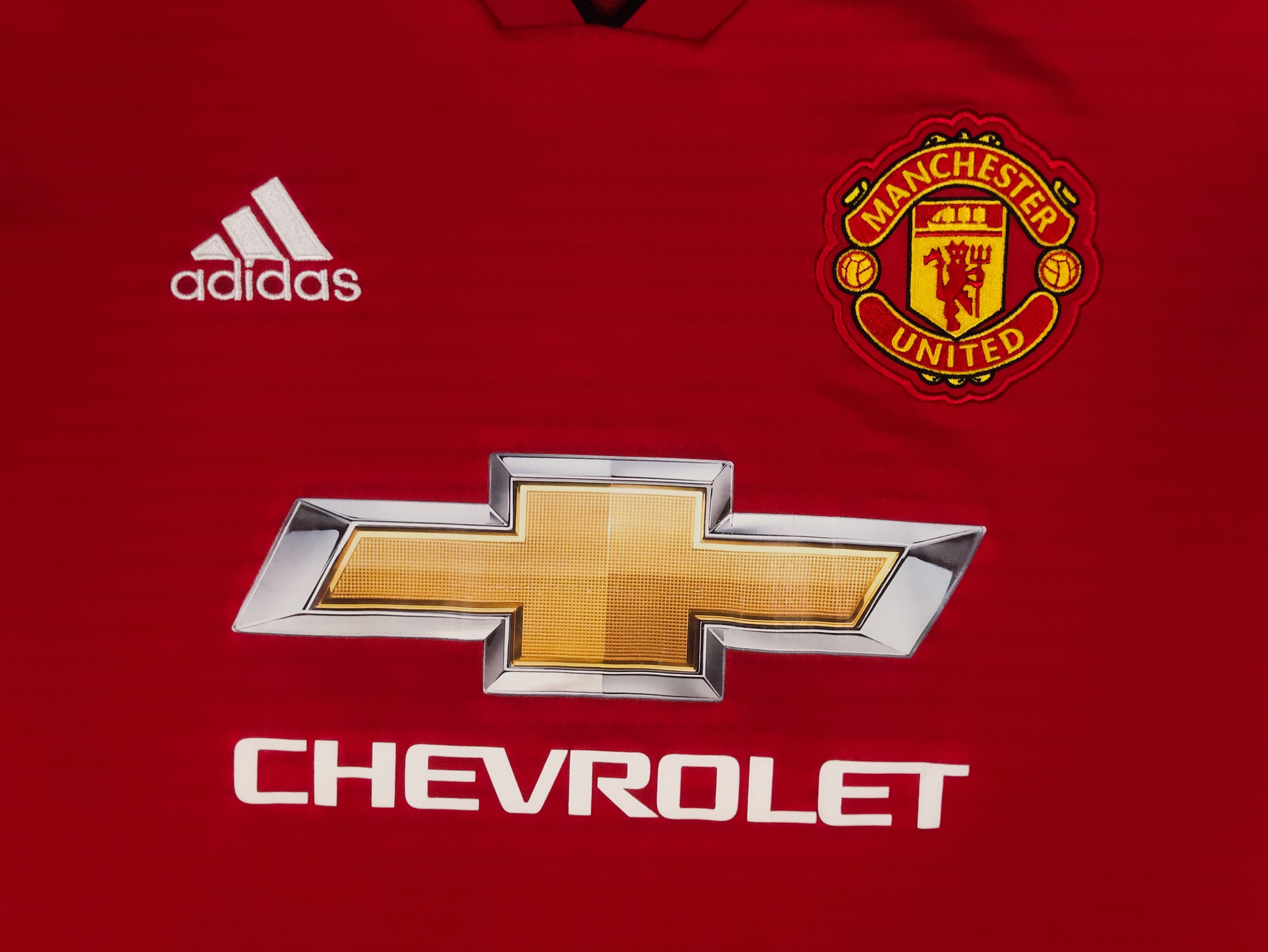 Adidas Manchester United 2018 2019 Adidas Chevrolet Home Shirt Size US M / EU 48-50 / 2 - 7 Thumbnail