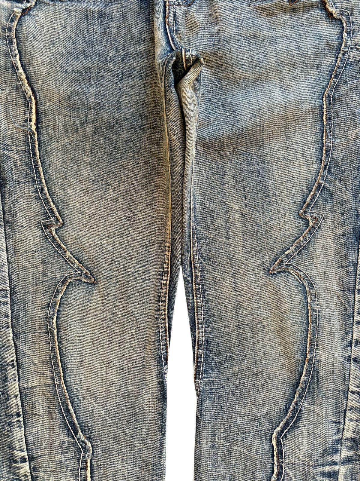 semanticdesign Vintage Semantic Design Flame Style Spiral Leg Flare Jeans Size US 32 / EU 48 - 5 Thumbnail
