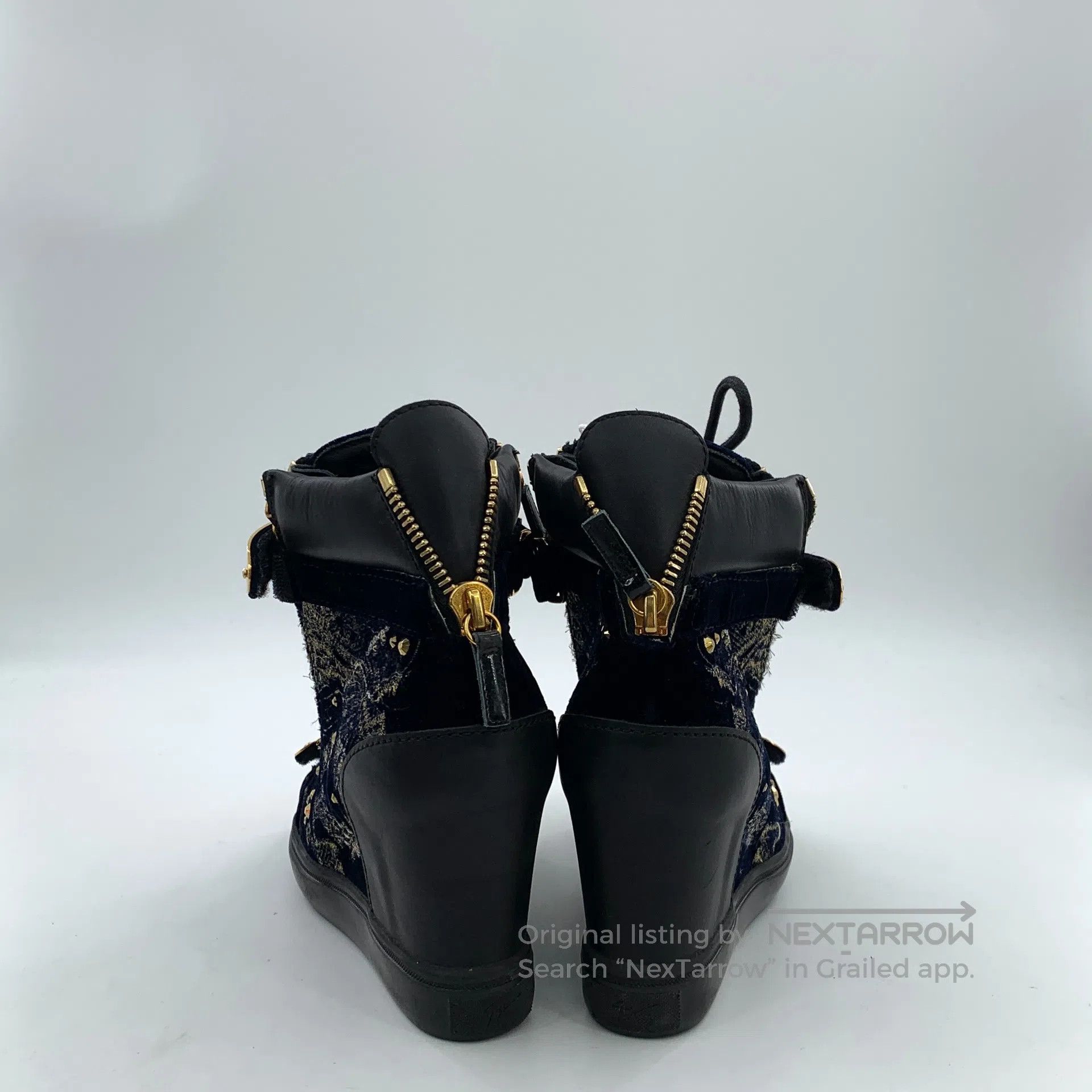 Other iuseppe Zanotti Black Heavy Embroidery Double Zip Design L Size US 6.5 / IT 36.5 - 4 Thumbnail