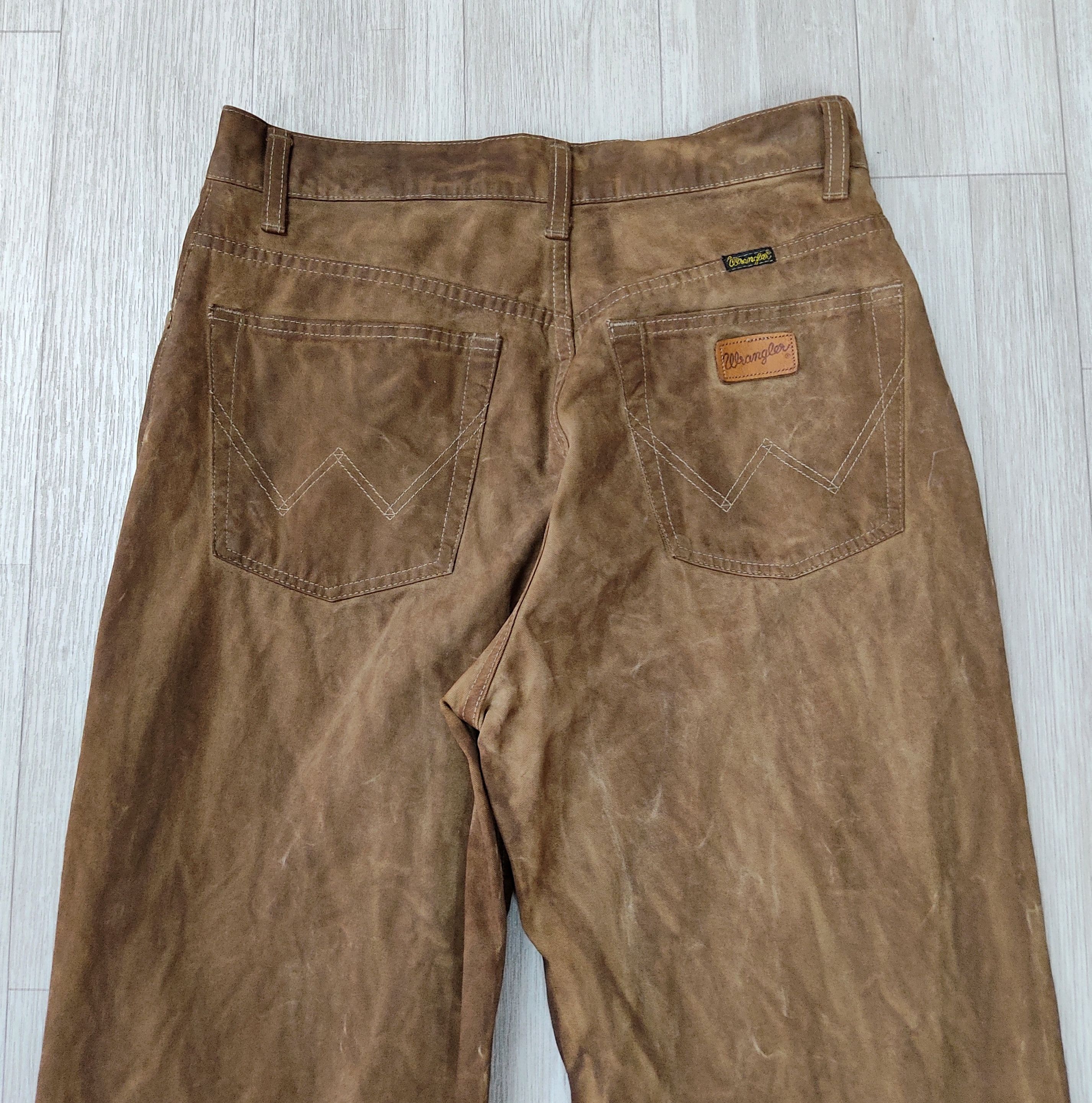 Wrangler Wrangler Blue Bell Rustic Brown Washed Denim Pants Size US 29 - 14 Thumbnail