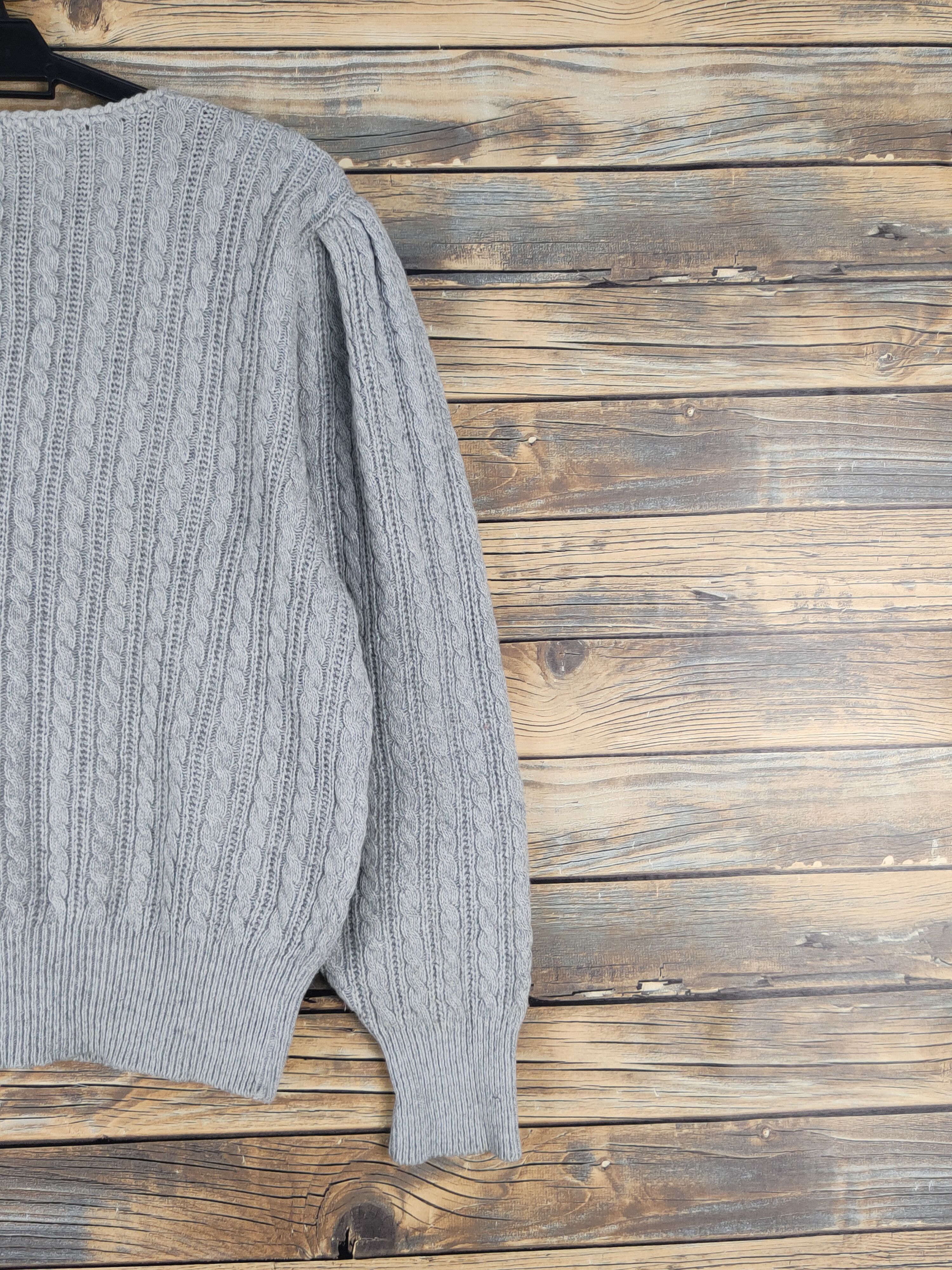 Homespun Knitwear Lanfor vintage Gray Knitwear Cardigan #W1360 Size M / US 6-8 / IT 42-44 - 9 Thumbnail