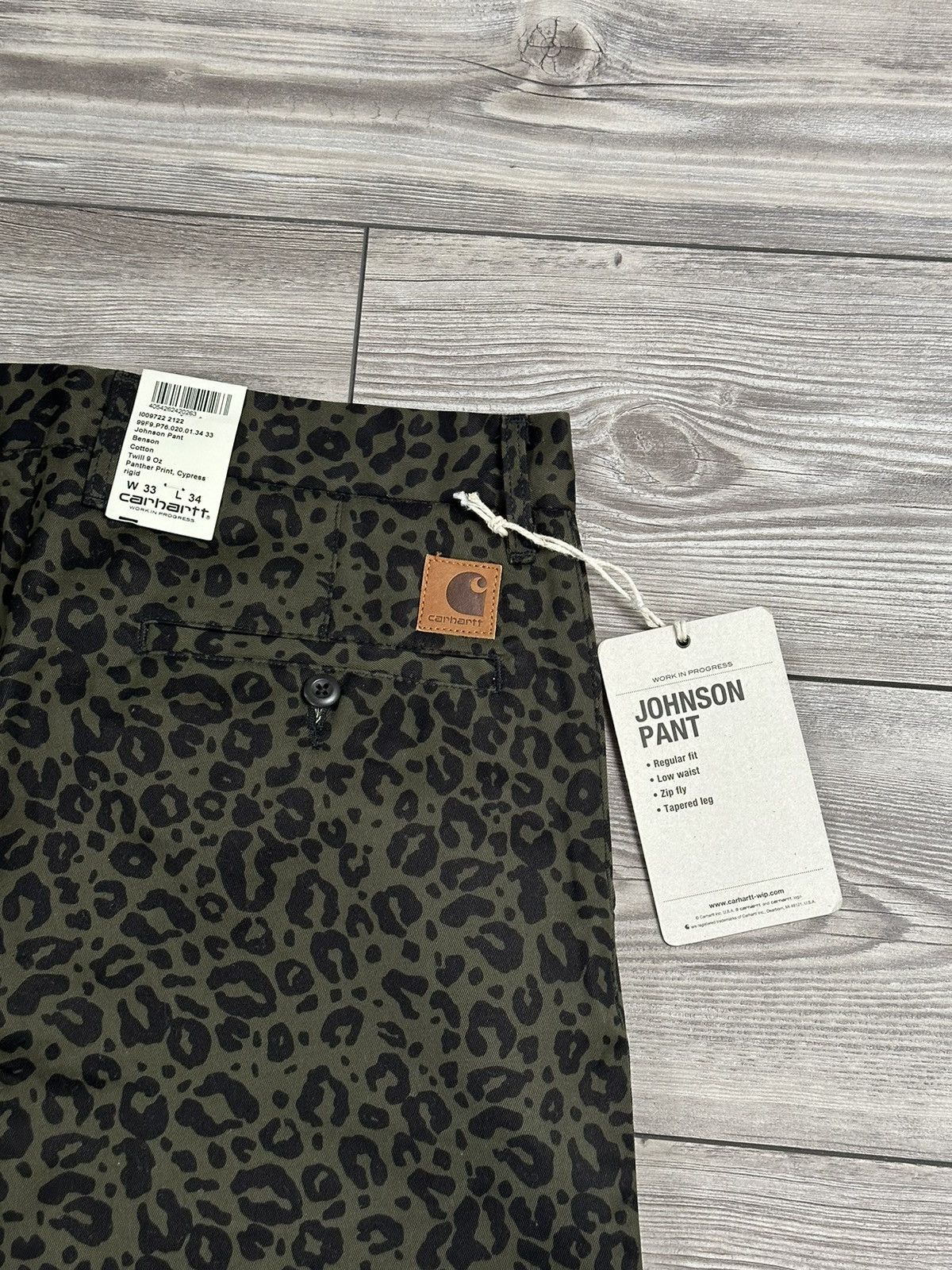 Carhartt × Carhartt Wip Carhartt WIP Panther Print Johnson Pants Size US 35 - 3 Thumbnail