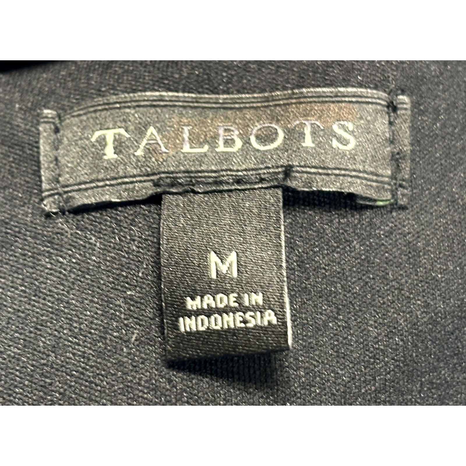 Talbots Talbots Velvet Burnout Sheath Knee Length Dress Womens M Witchy Goth Stretch Twist Front Black 3/4 Sleeve V-Neck Knee Length Vintage No N/A Size M / US 6-8 / IT 42-44 - 7 Thumbnail