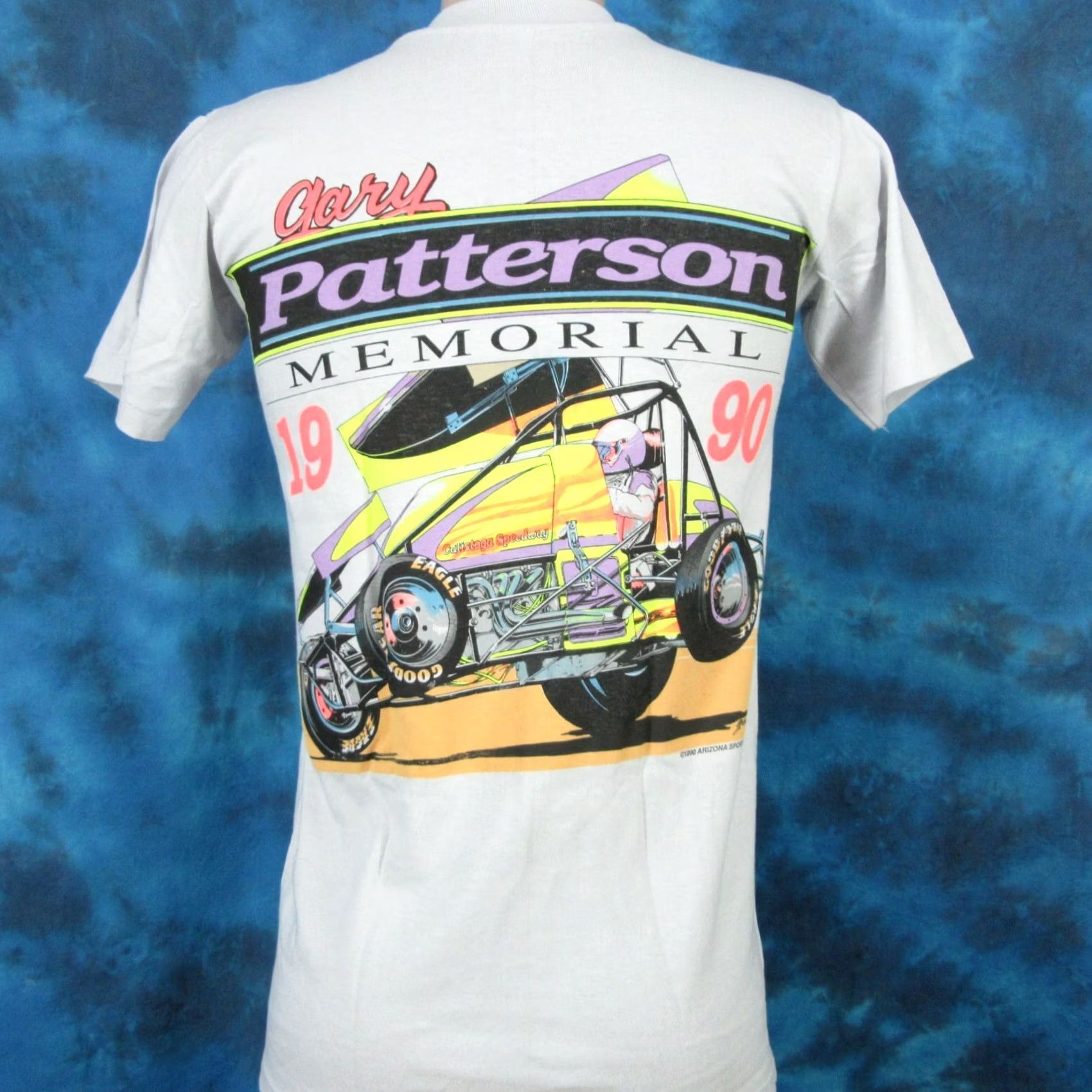 Vintage VINTAGE Gary Patterson NARC SPRINT CAR RACING T-Shirt M Gray Mens 90s Cotton Single Stitch Size US M / EU 48-50 / 2 - 3 Thumbnail
