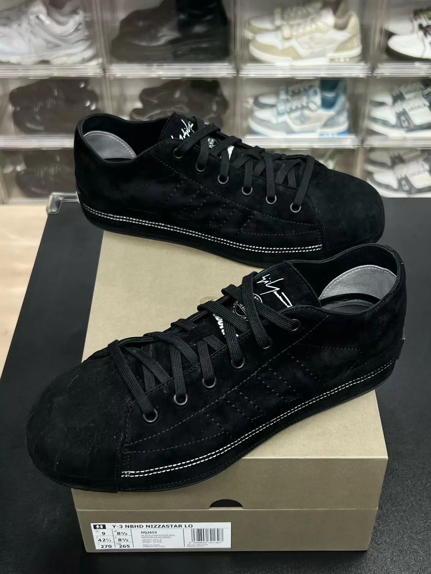 Y-3 Y-3 NIZZASTAR Suede Black Sneakers Size 42.5 Size US 9.5 / EU 42-43 - 1 Thumbnail