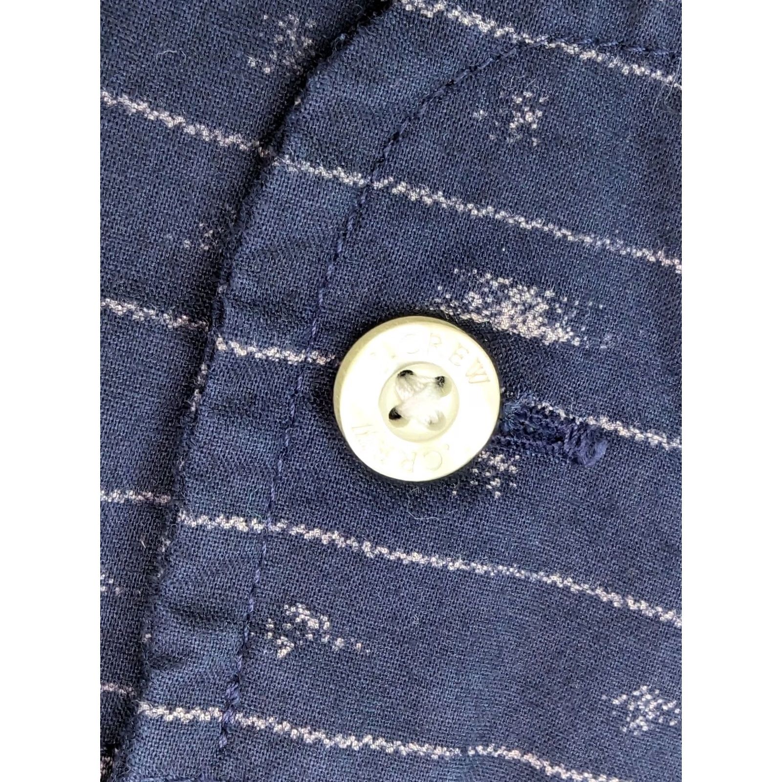 J.Crew J. Crew Button-Up Shirt Geometric Navy Blue Gray Long Sleeve Men’s Small Cotton Woven Shirt - 38 Chest — Regular Fit Size US S / EU 44-46 / 1 - 3 Thumbnail