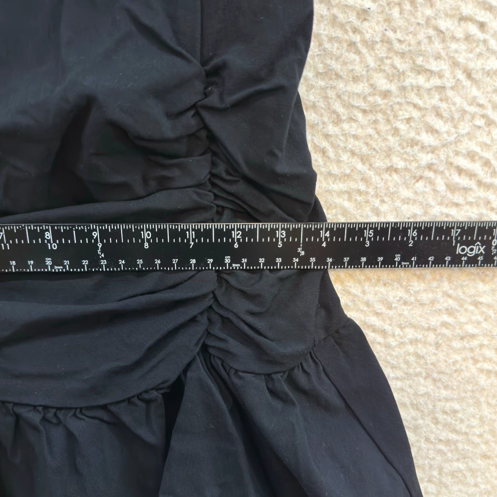 Forever 21 Forever 21 Mini Dress S Small Black Square Neck Ruched Little Black Dress Size S / US 4 / IT 40 - 7 Thumbnail