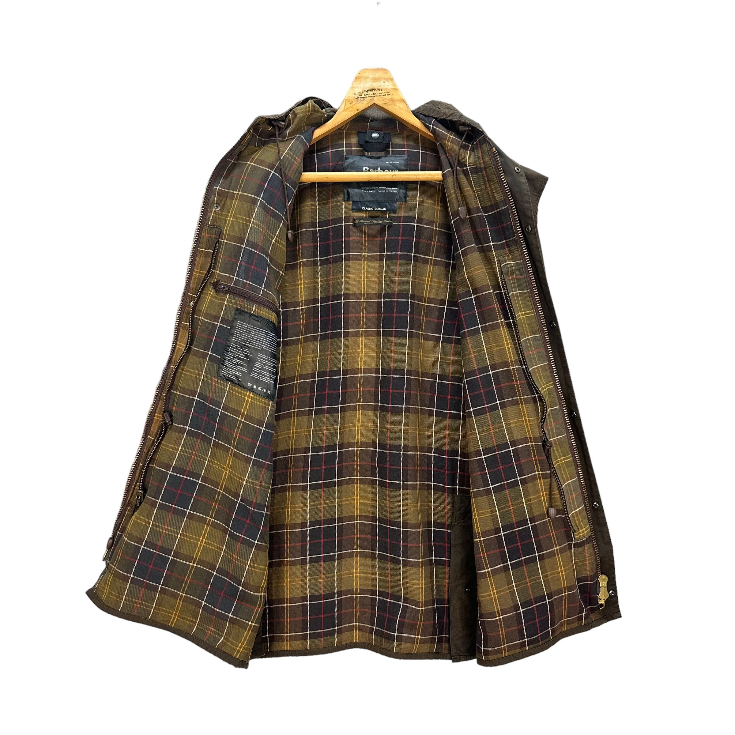 Barbour BARBOUR TARTAN LINED HOODED WAXED JACKET #8177-208 Size US M / EU 48-50 / 2 - 10 Thumbnail