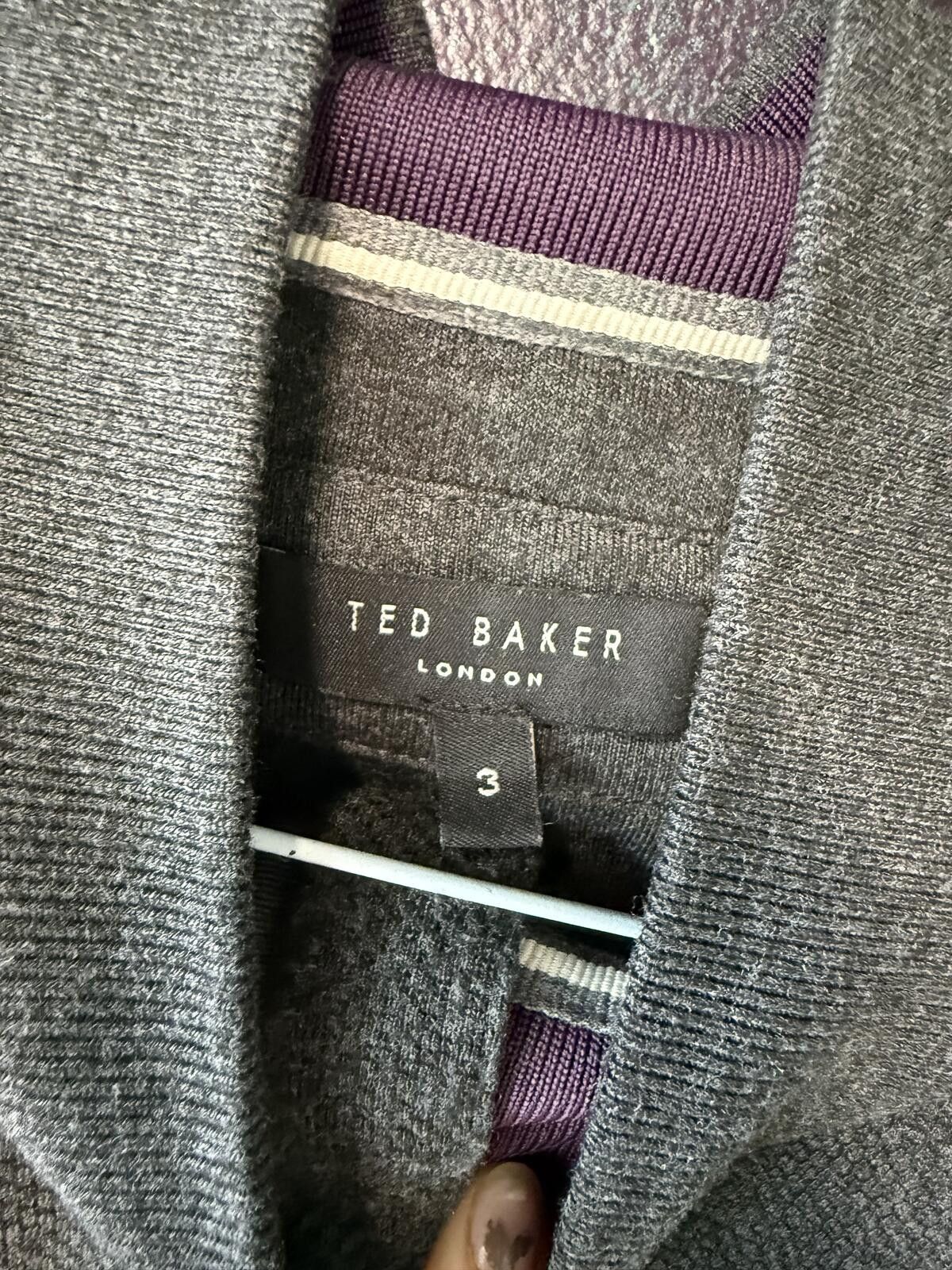 Other Ted Baker Men's Charcoal Grey Quarter Zip Jumper Sweater Size US L / EU 52-54 / 3 - 4 Thumbnail