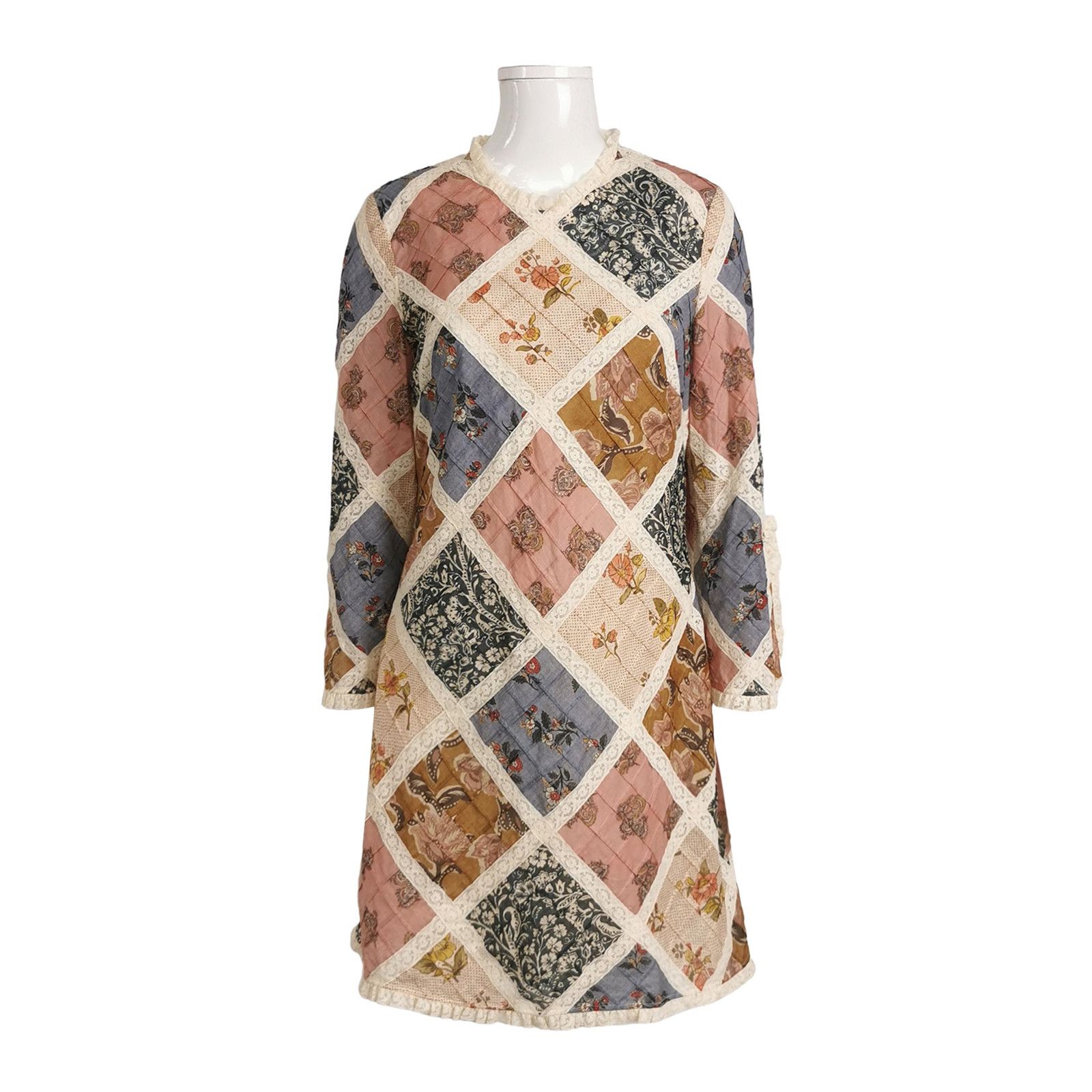 Zimmermann Zimmermann Patchwork Cotton Midi Dress Size 1 Size S / US 4 / IT 40 - 1 Thumbnail