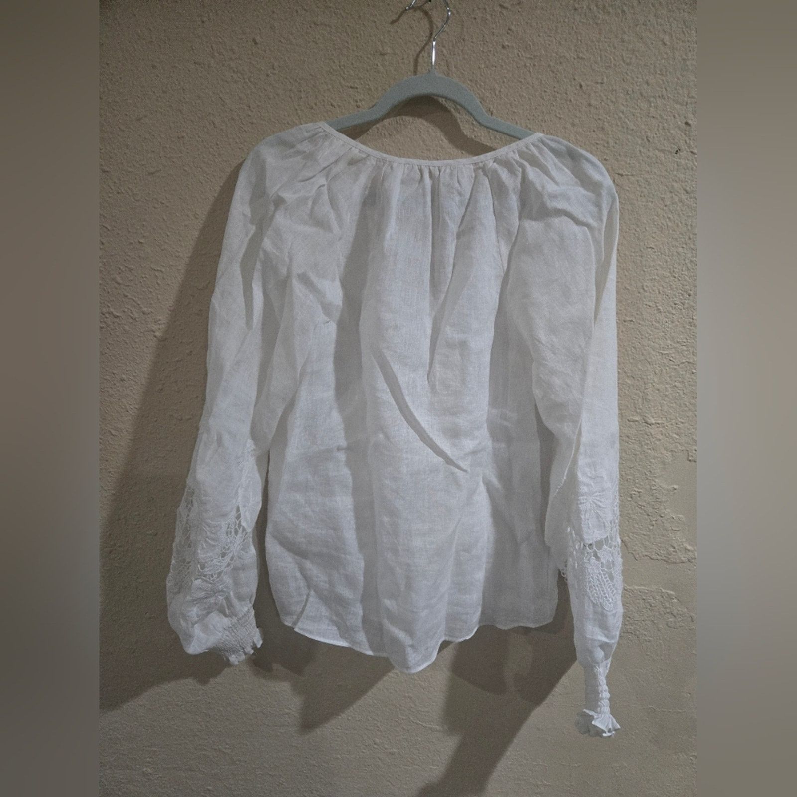 Ramy Brook Ramy Brook Floral Lace Linen Top, White, Size Medium Size M / US 6-8 / IT 42-44 - 5 Thumbnail