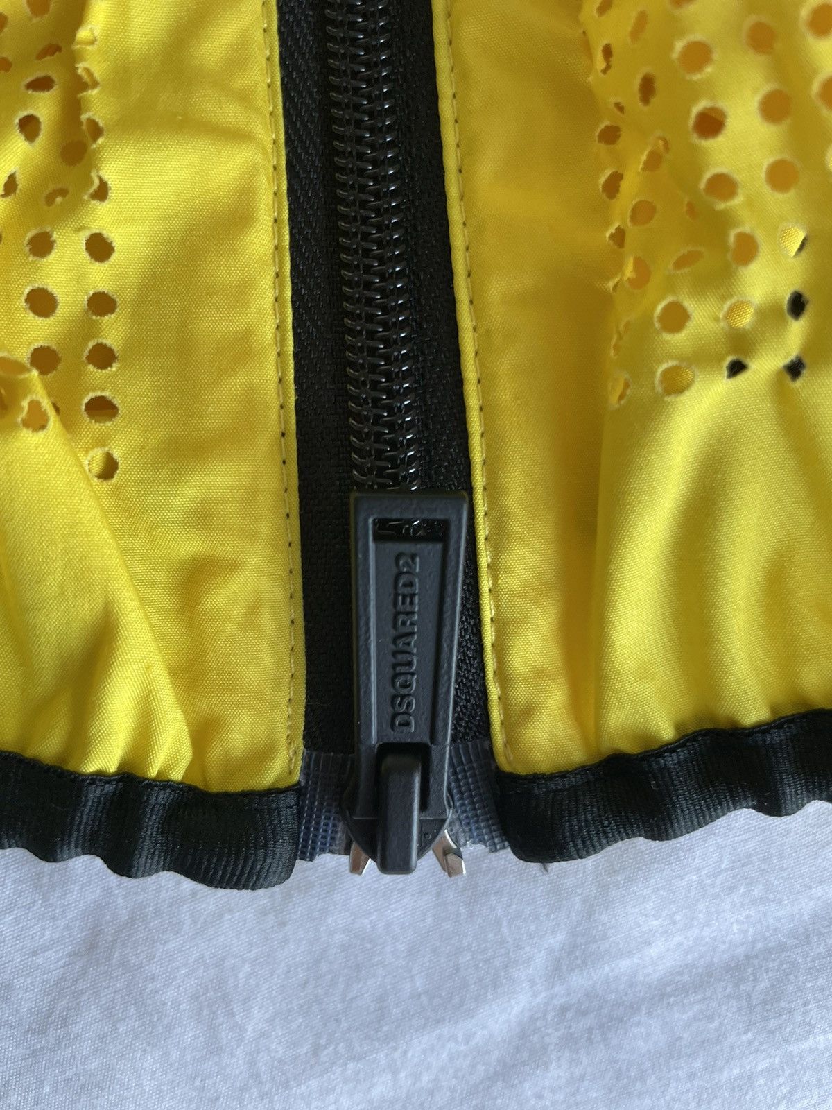 DSQUARED2 PERFORATED OUTERWEAR JACKET WITH HOOD