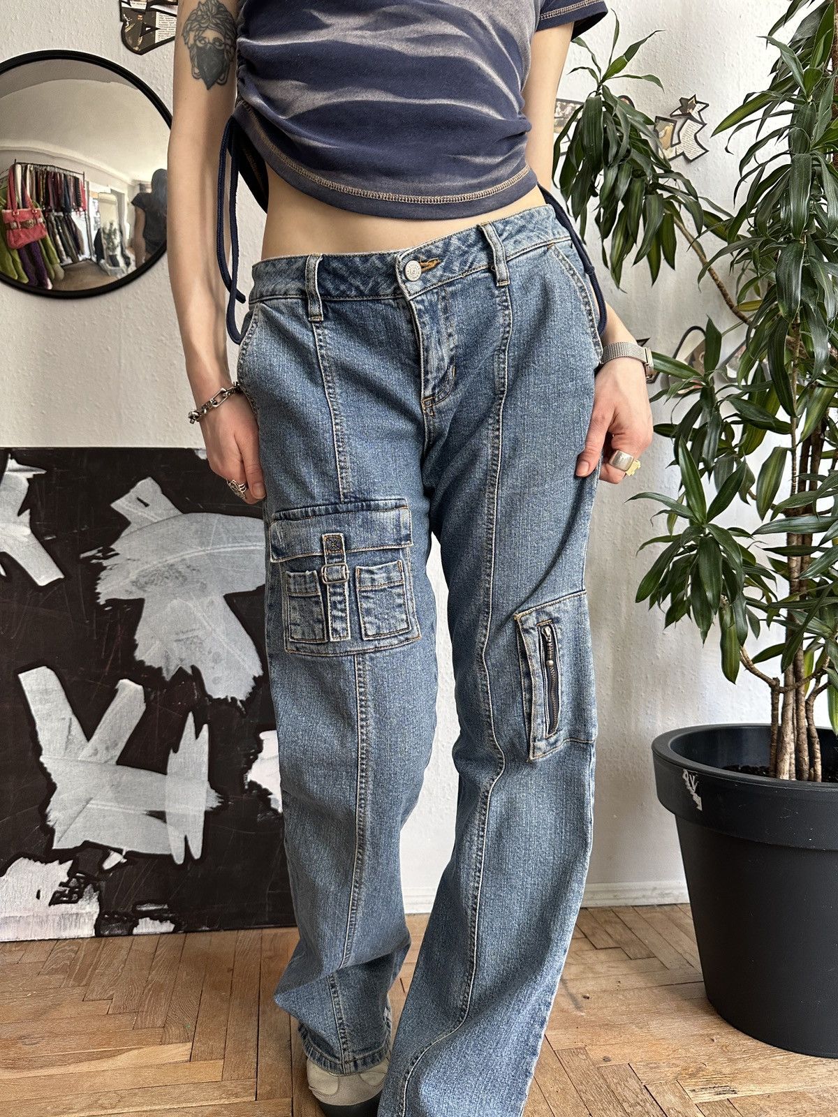 If Six Was Nine × Seditionaries Vintage Jeans Sexy Mid Rise Washed Distressed Denim Pocket Size 32" / US 10 / IT 46 - 3 Thumbnail