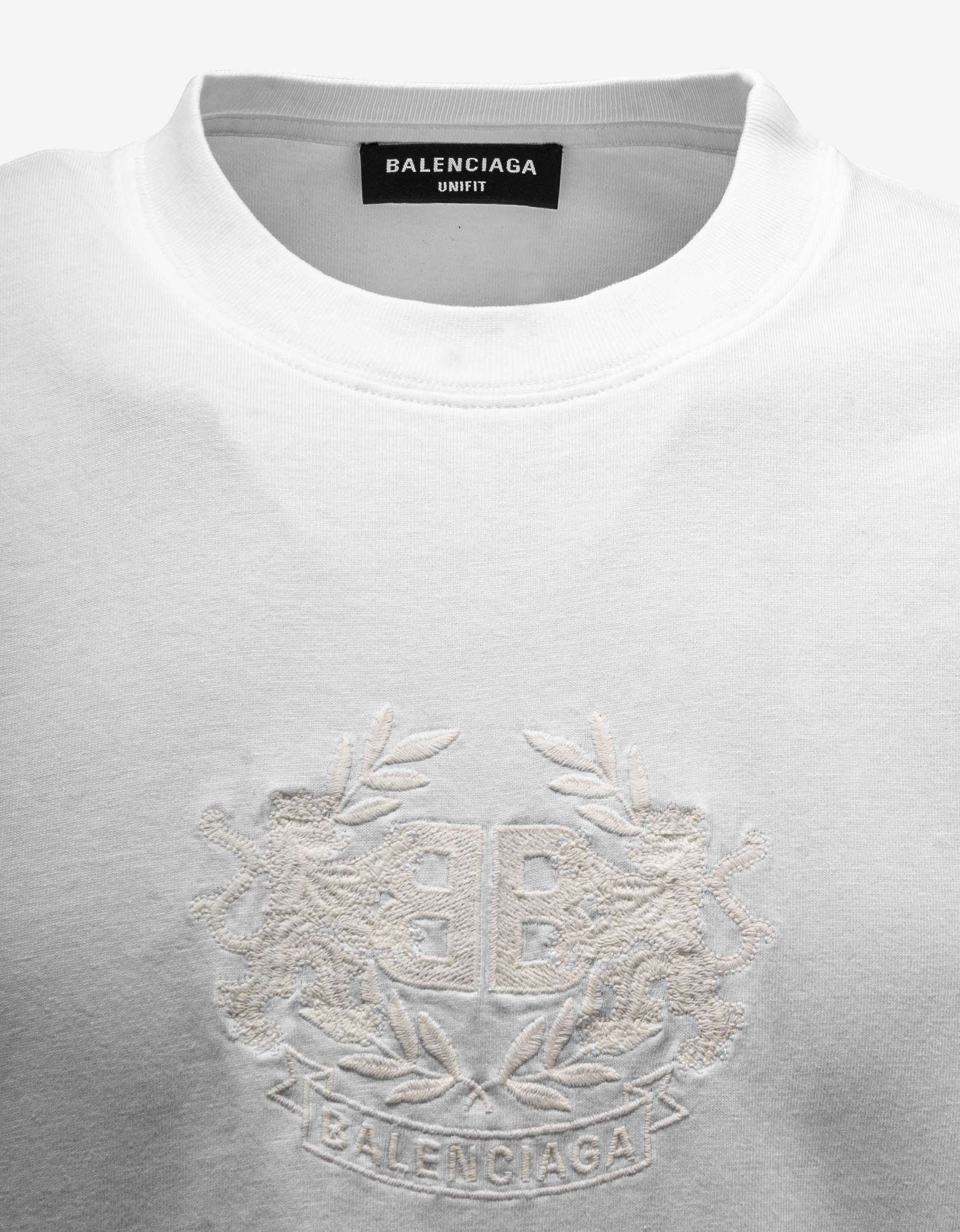 Balenciaga Balenciaga White GITD Lion's Laurel Boxy T-Shirt Size US M / EU 48-50 / 2 - 4 Thumbnail