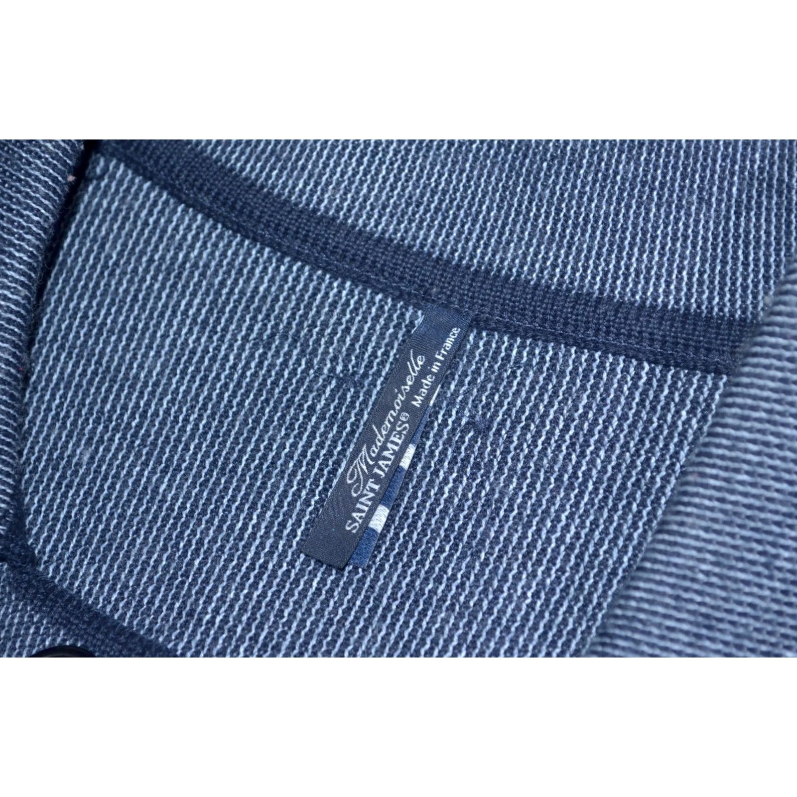 Saint James Saint James Mademoiselle Blue Wool Blend Knit Double Breasted Jacket UK18 D44 Size XXL / US 16-18 / IT 52-54 - 7 Thumbnail