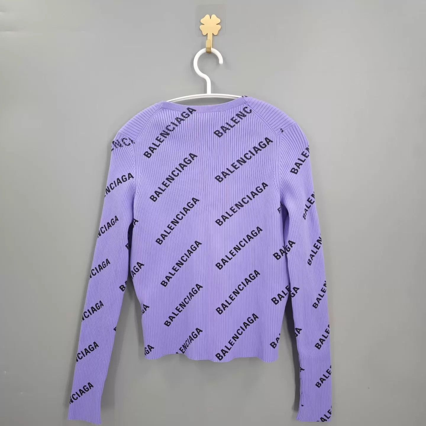 Balenciaga Balenciaga Purple All Over Print LS Cardigan M 99 Size M / US 6-8 / IT 42-44 - 2 Thumbnail