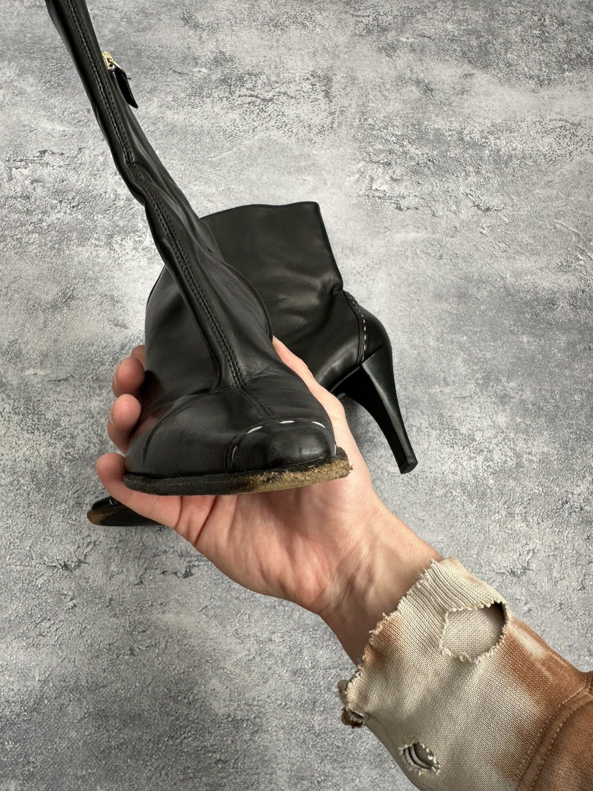 Gucci Gucci by Tom Ford Vintage Leather Boots Black Heels 39 1/2C Size US 9.5 / IT 39.5 - 23 Thumbnail