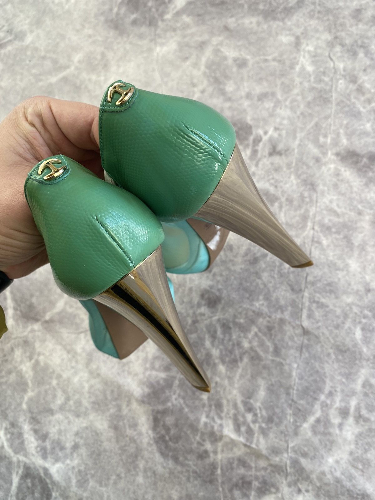 Just Cavalli Just Cavalli Transparent Heels with Leather details Size 39 Size US 9 / IT 39 - 9 Thumbnail